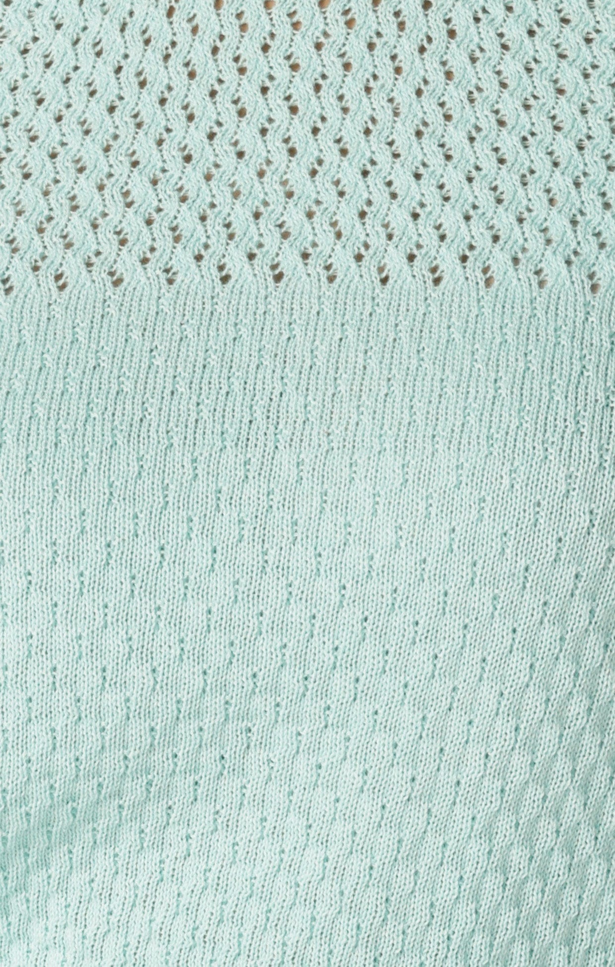 3/4 SLEEVE RIPPLE KNIT TOP IN AQUAMARINE - Image 7