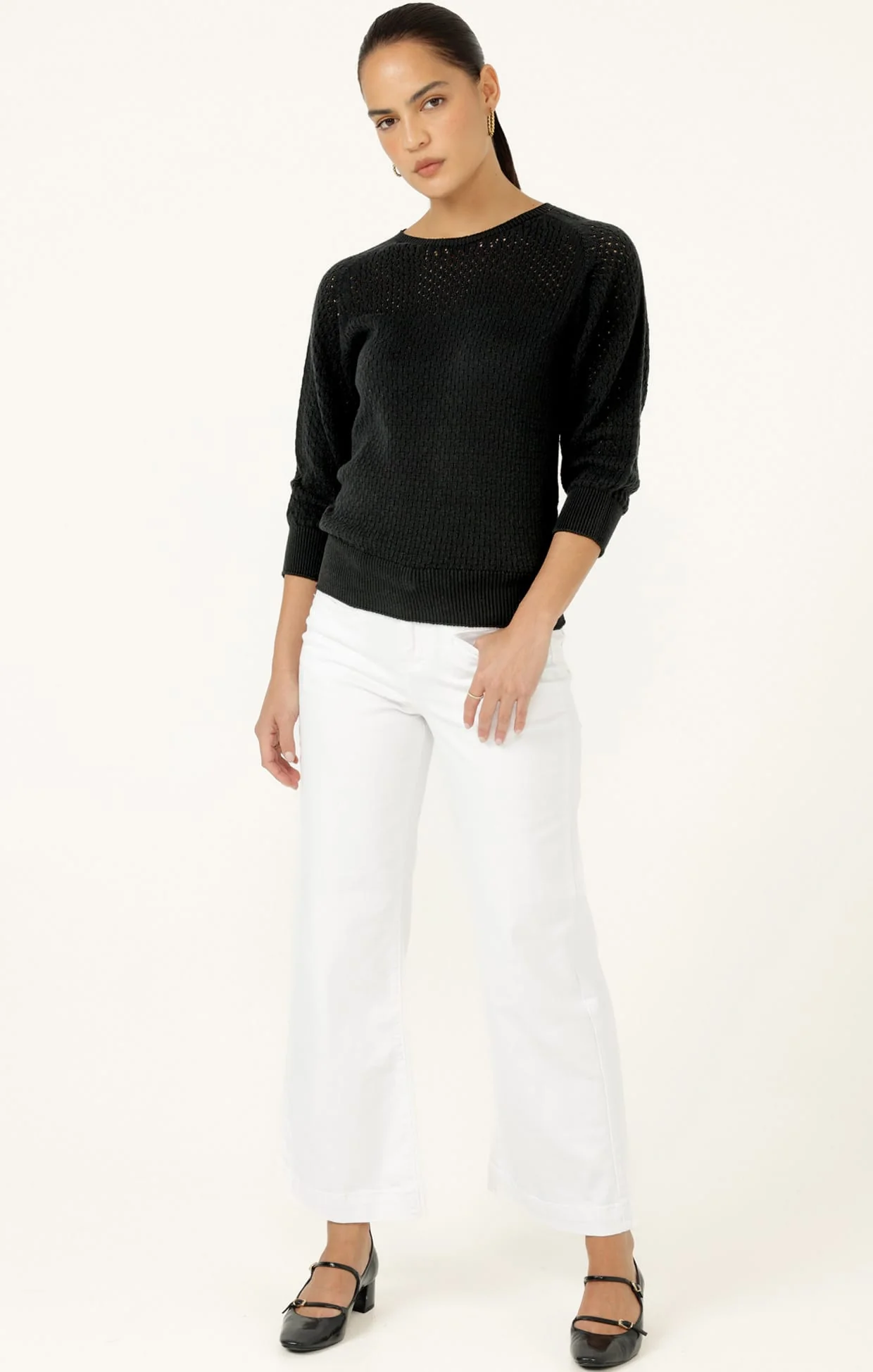 FREYA WIDE LEG JEAN IN WHITE - Image 3
