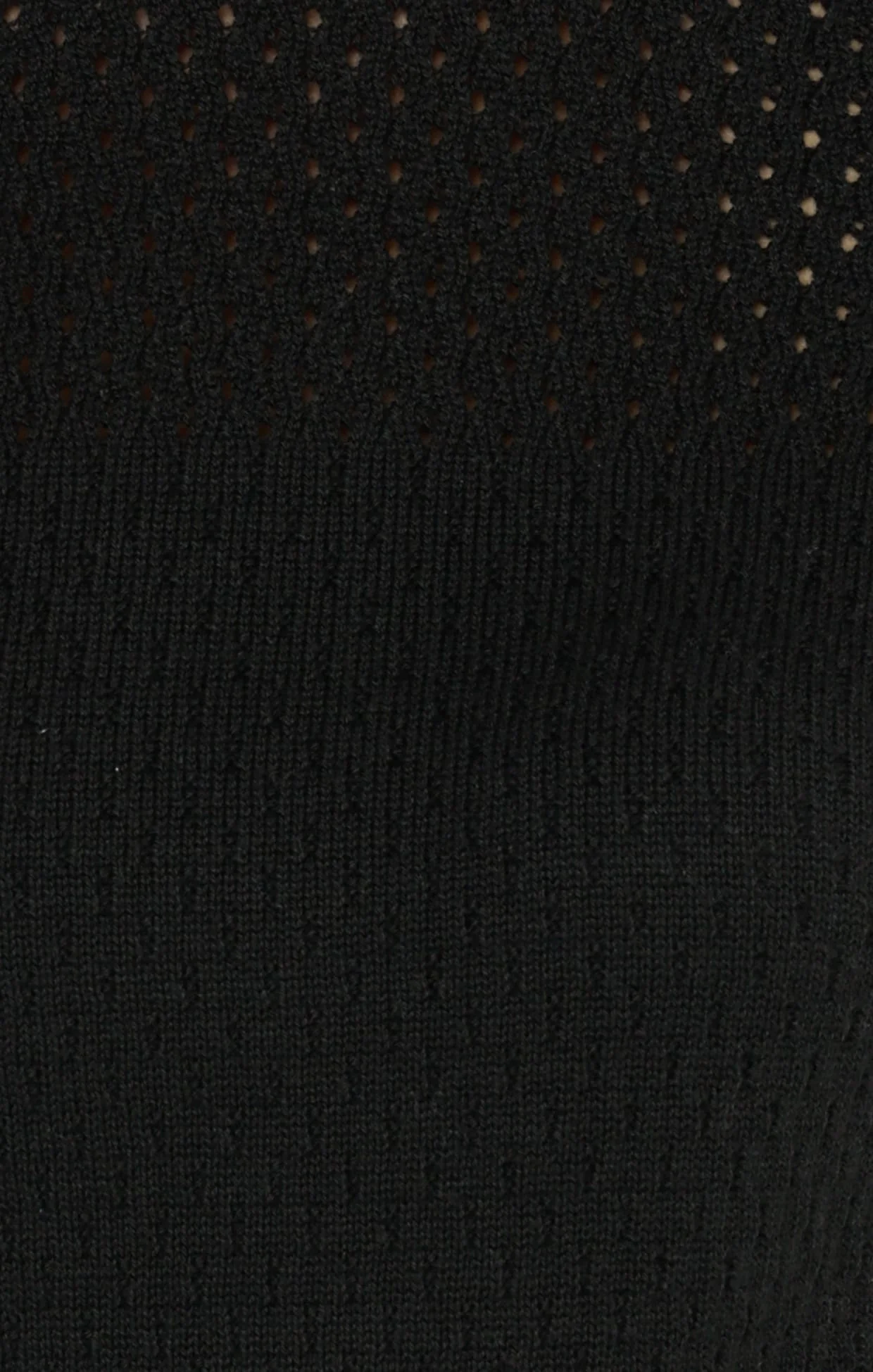 3/4 SLEEVE RIPPLE KNIT TOP IN BLACK - Image 9