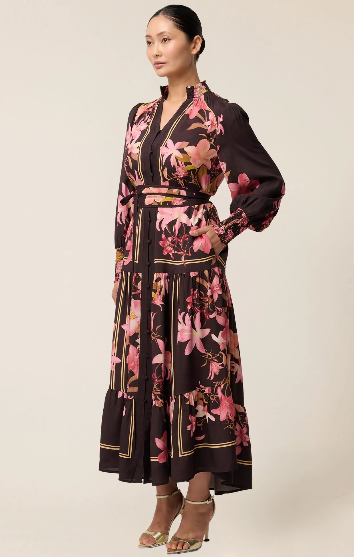ADINE MAXI DRESS IN OBSIDIAN BLOOM - Image 2
