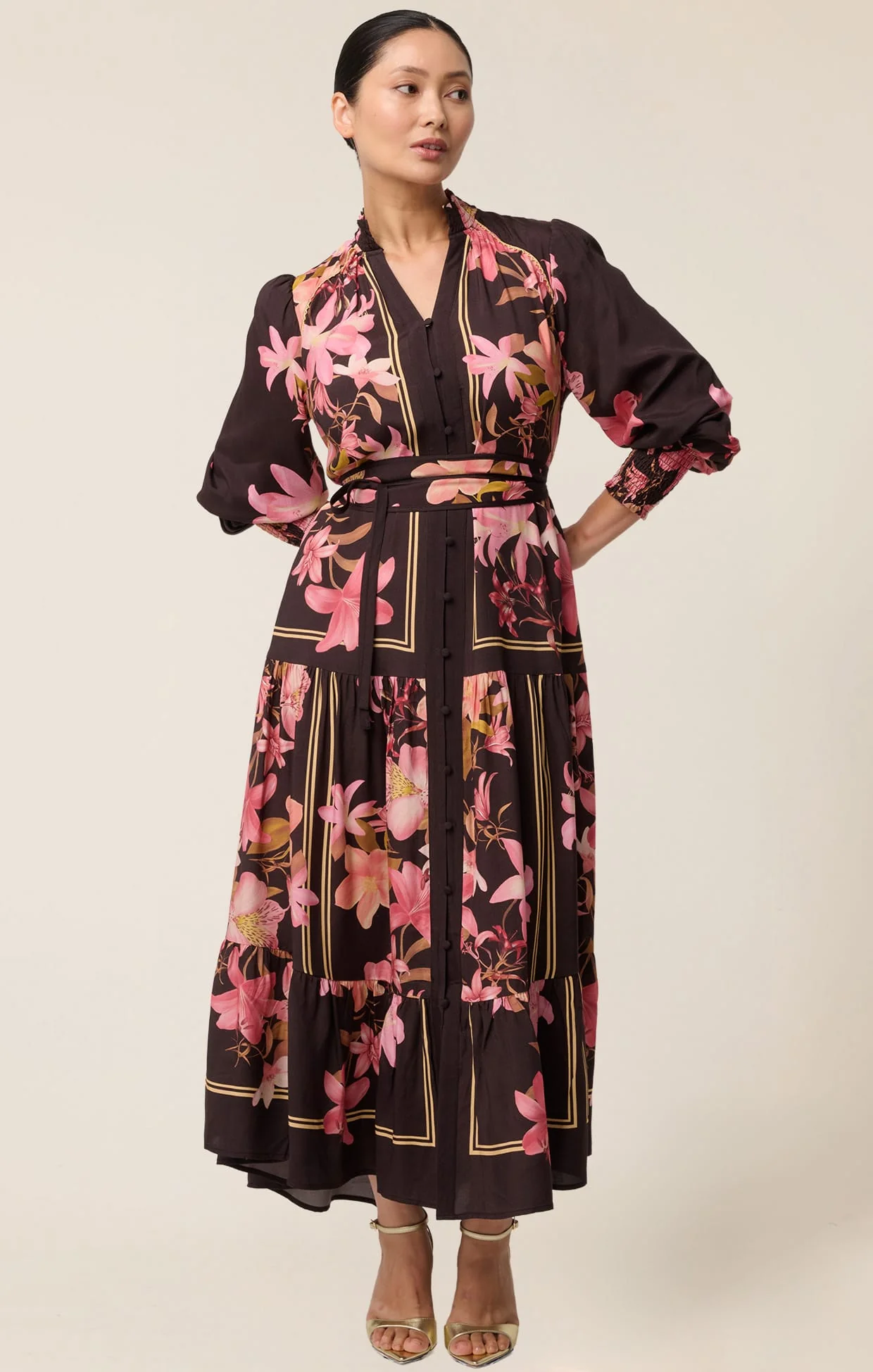 ADINE MAXI DRESS IN OBSIDIAN BLOOM - Image 5