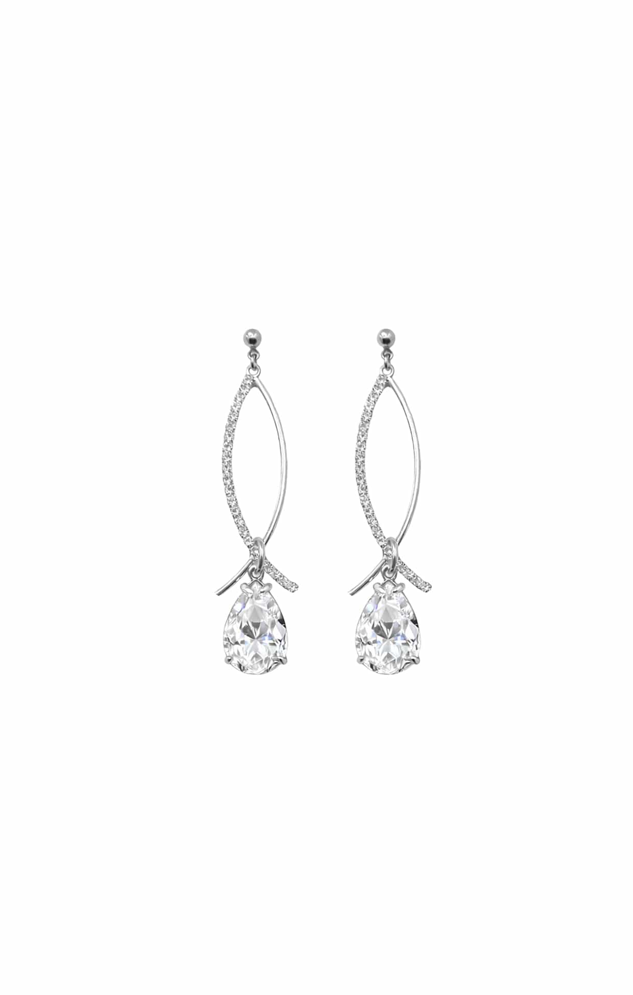 ALLEGRA DROP EARRINGS IN DIAMANTE