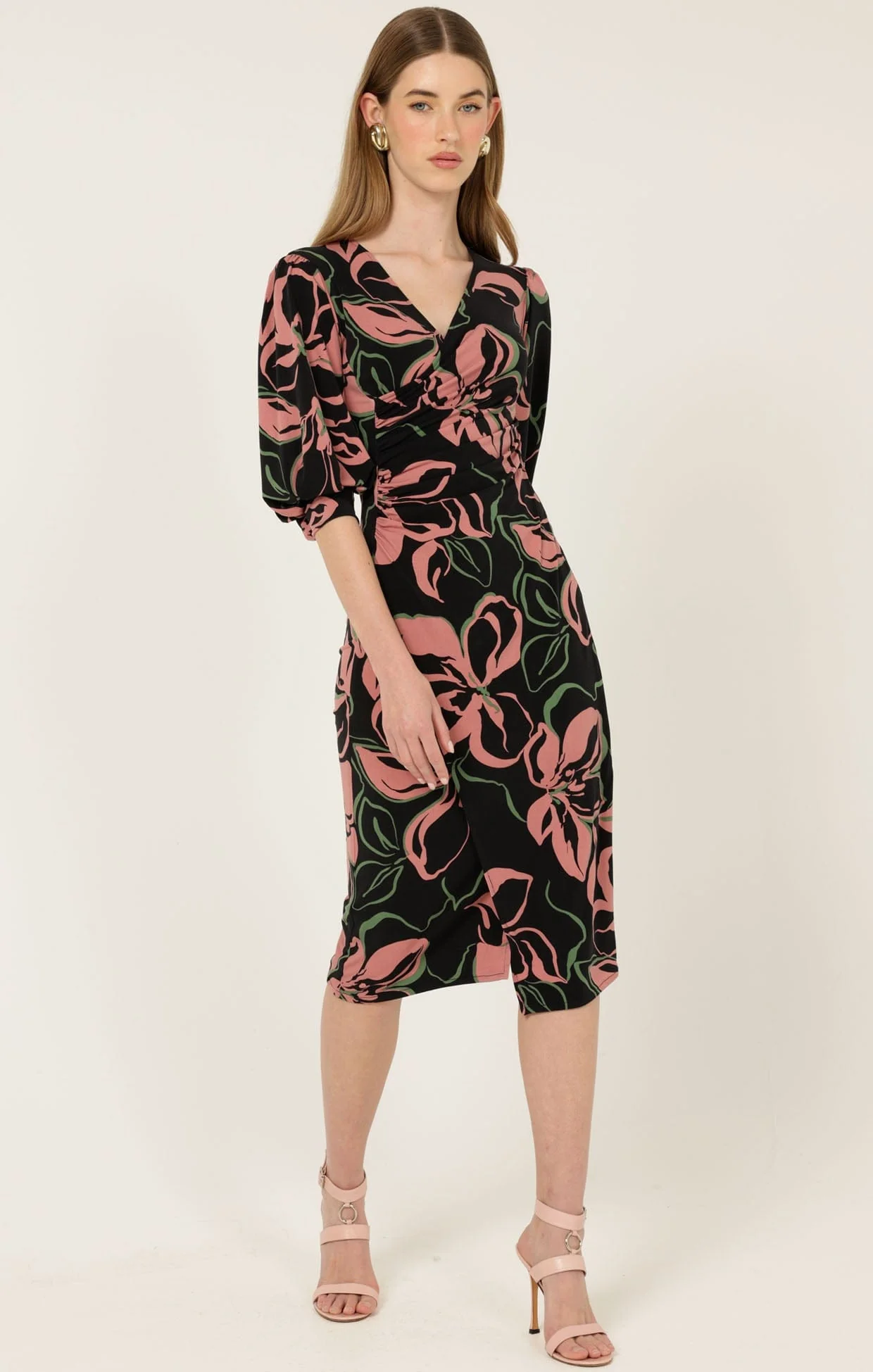 ALLEGRA FAUX WRAP DRESS