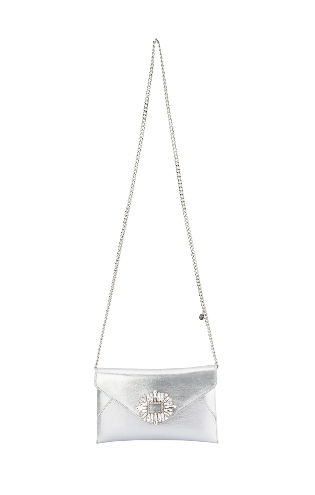 ANTONIA ENVELOPE CLUTCH BAG IN SILVER - Image 2