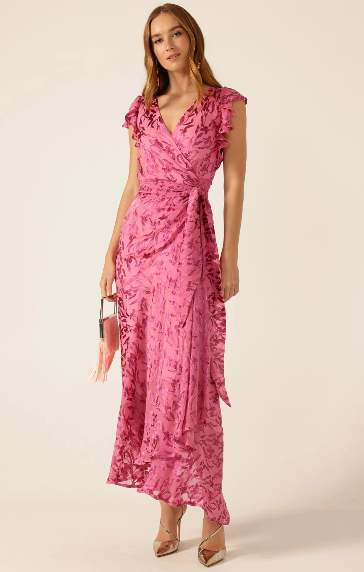 BELLA ROSE MAXI WRAP DRESS - Image 4