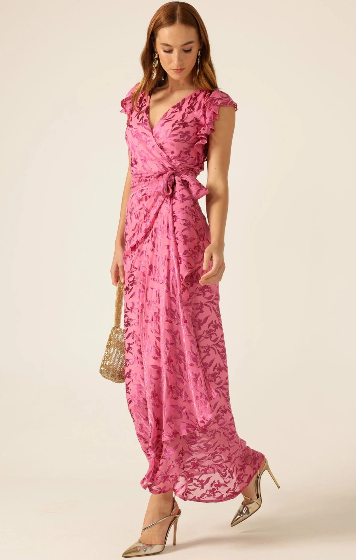 BELLA ROSE MAXI WRAP DRESS - Image 5