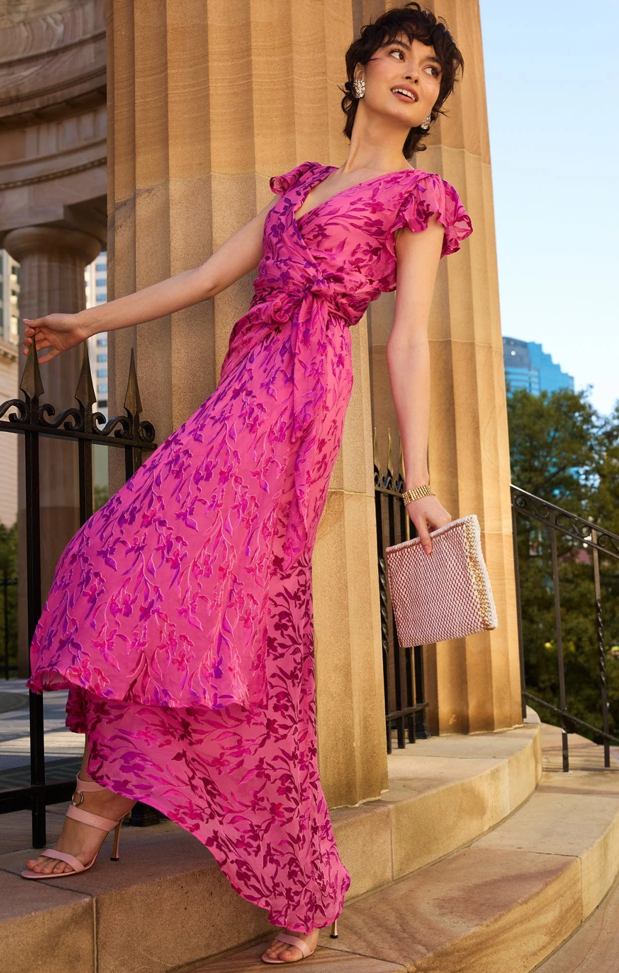 BELLA ROSE MAXI WRAP DRESS - Image 7