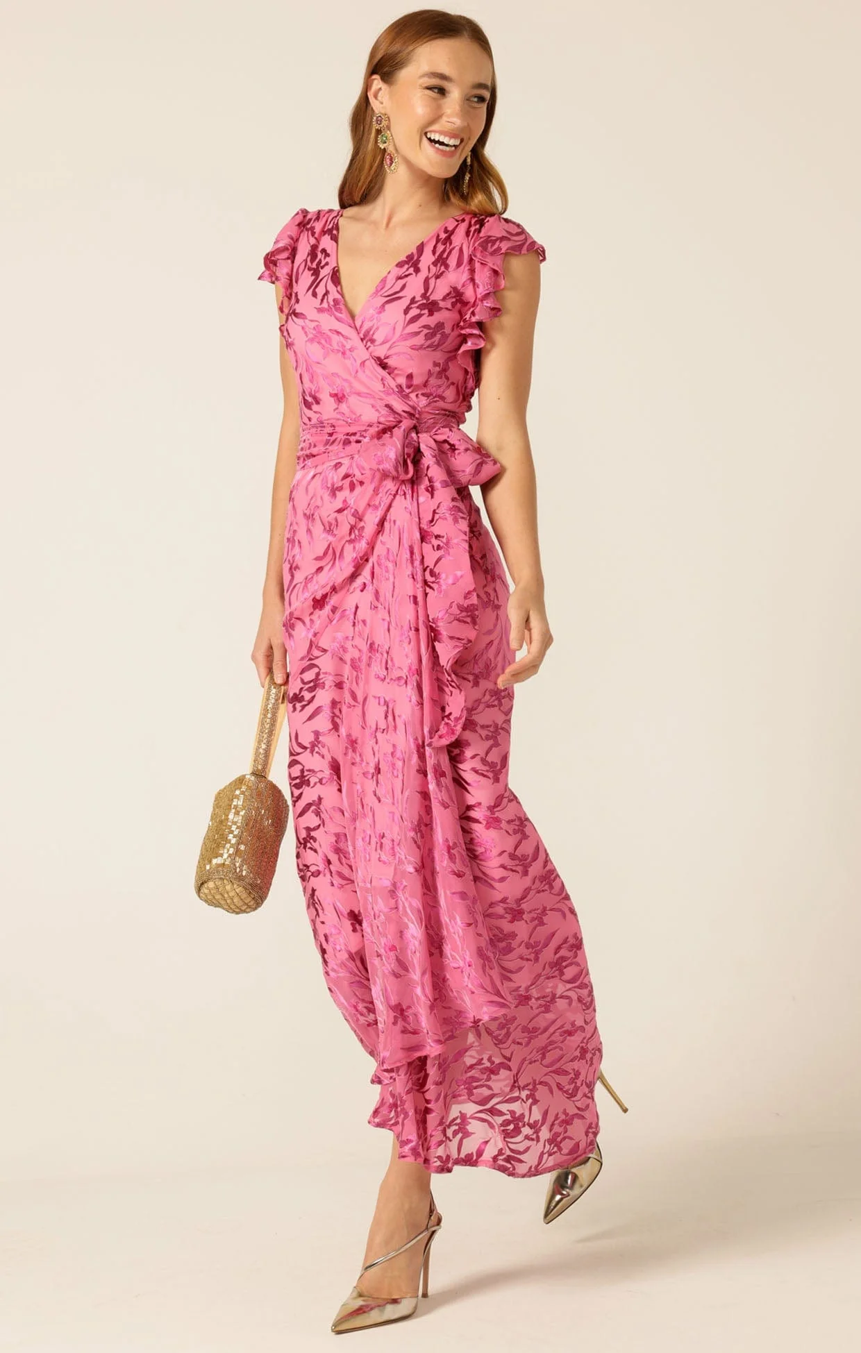 BELLA ROSE MAXI WRAP DRESS - Image 8