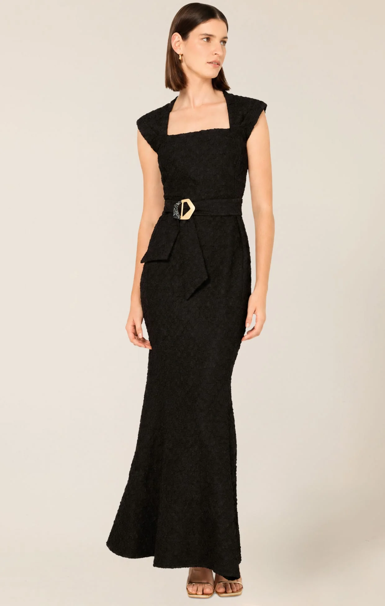 BUCKLE ACCESSORY IN GOLD BLACK MARBLE - Image 2