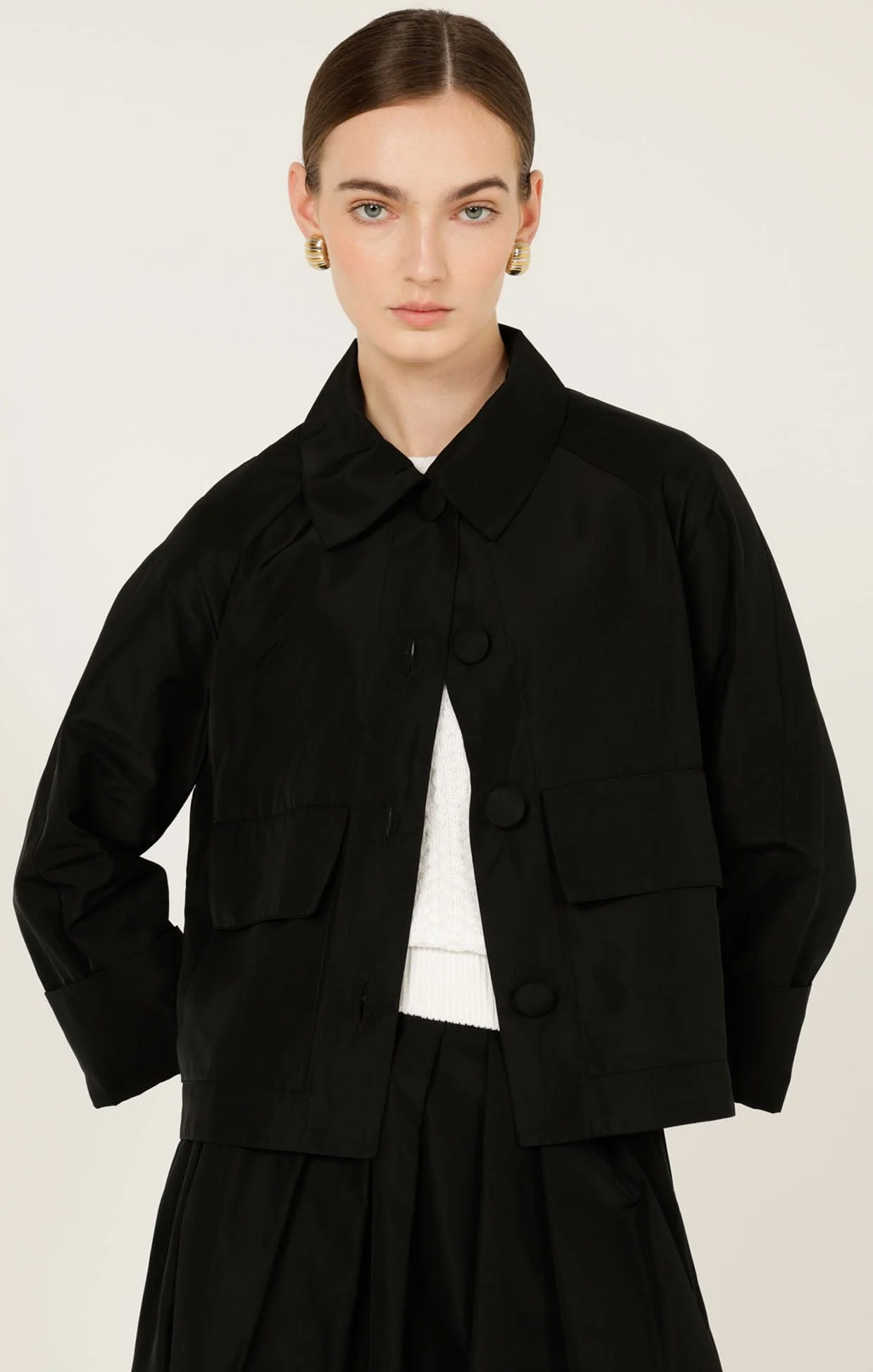 BUTTON UP CROPPED JACKET - Image 3