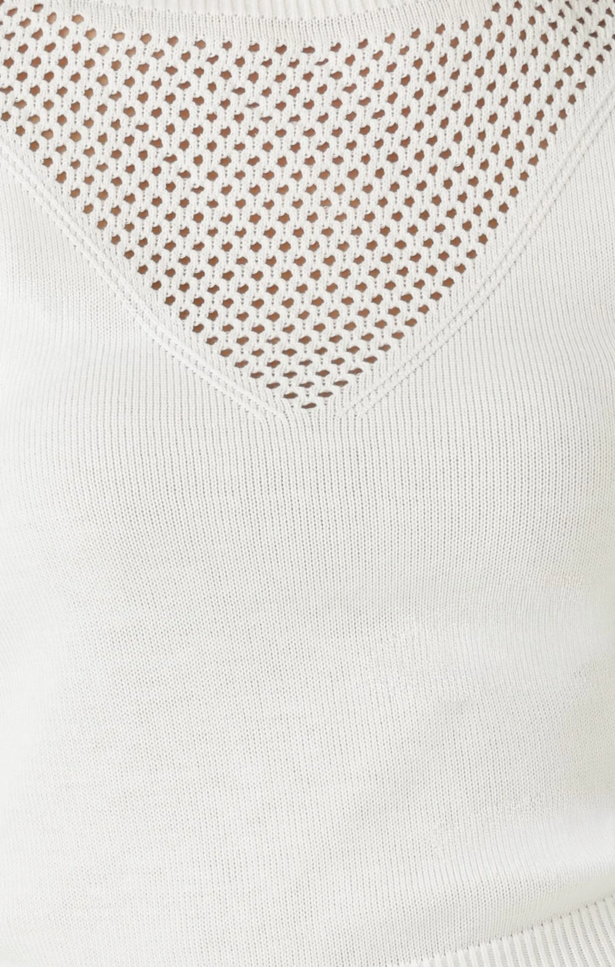 CHLOE 3/4 SLEEVE KNIT TOP IN WHITE - Image 8