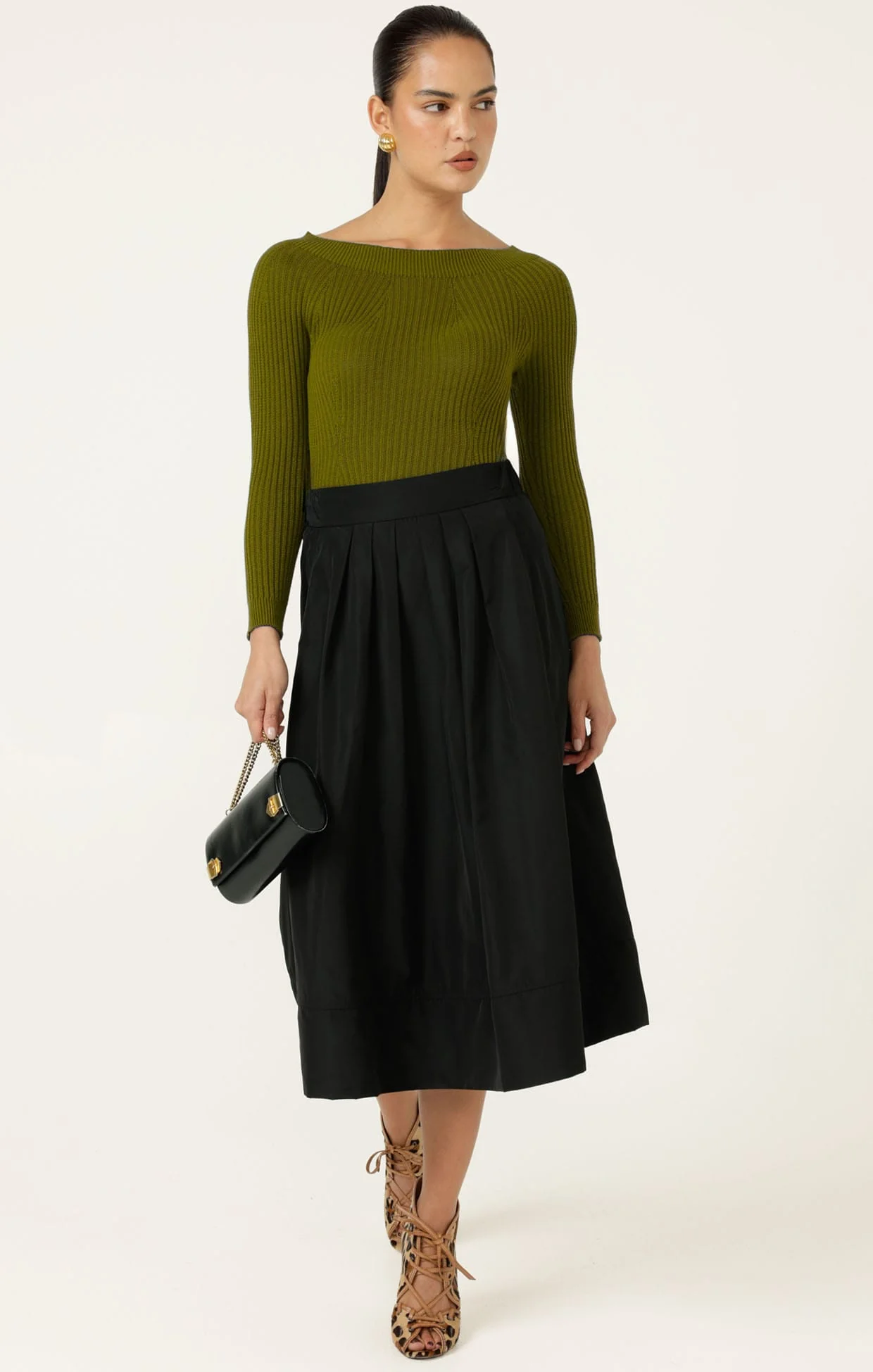 CLAIRE KNIT IN OLIVE - Image 4