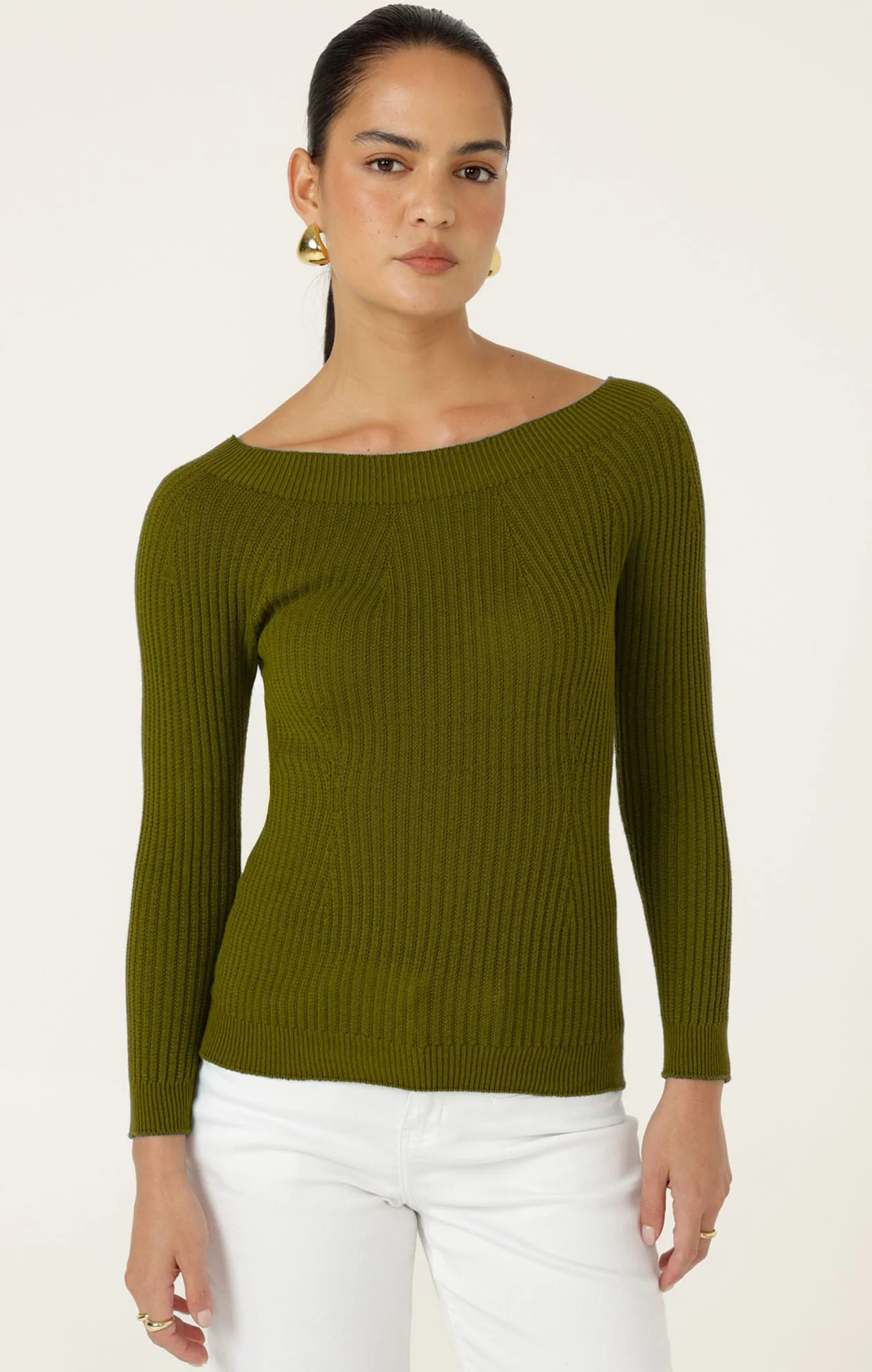 CLAIRE KNIT IN OLIVE - Image 5