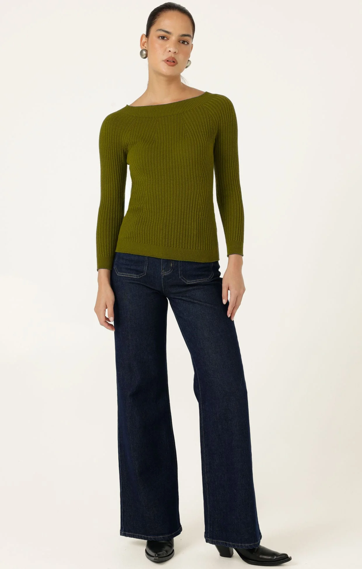 CLAIRE KNIT IN OLIVE - Image 6