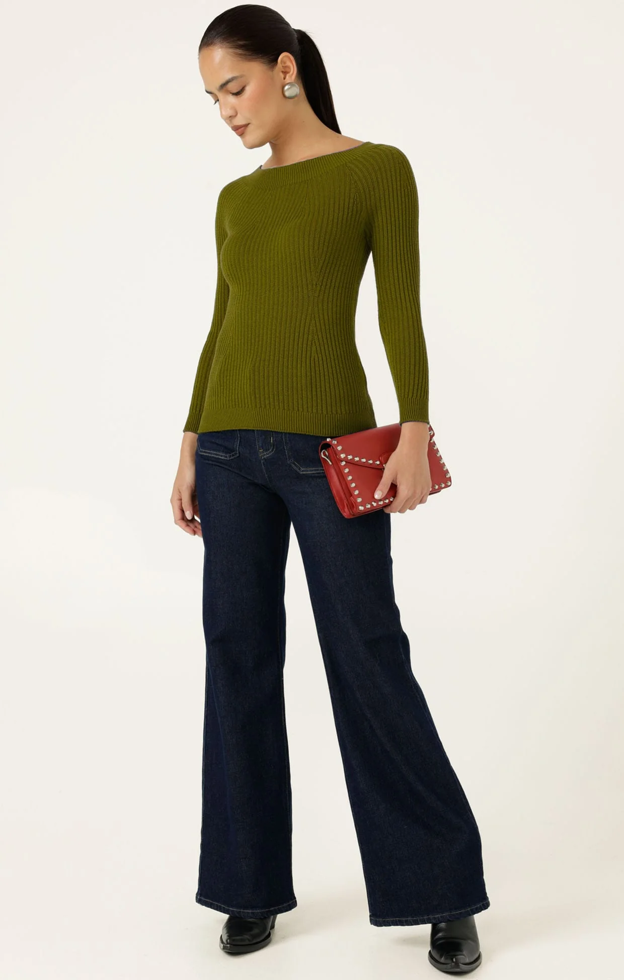 CLAIRE KNIT IN OLIVE - Image 7