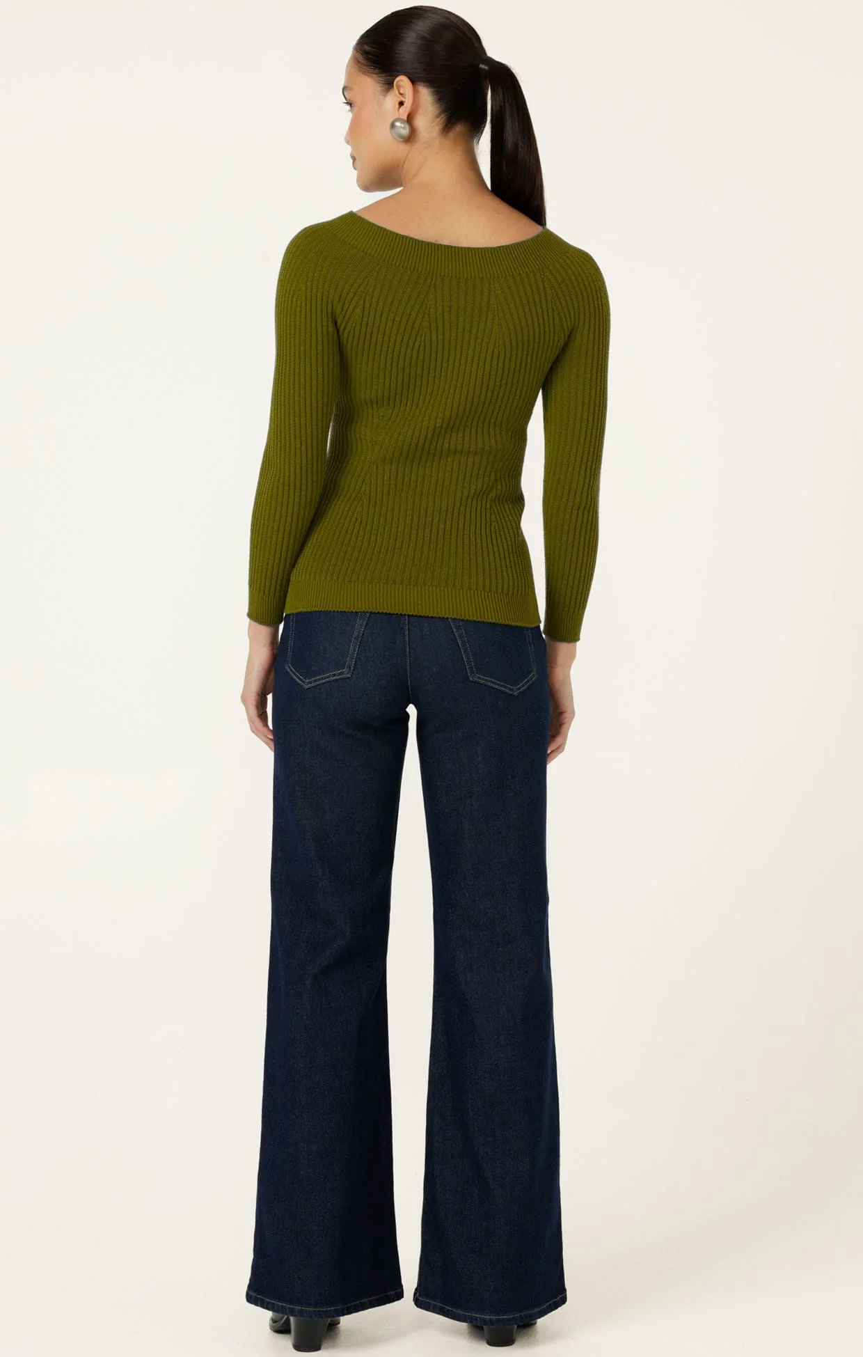 CLAIRE KNIT IN OLIVE - Image 8