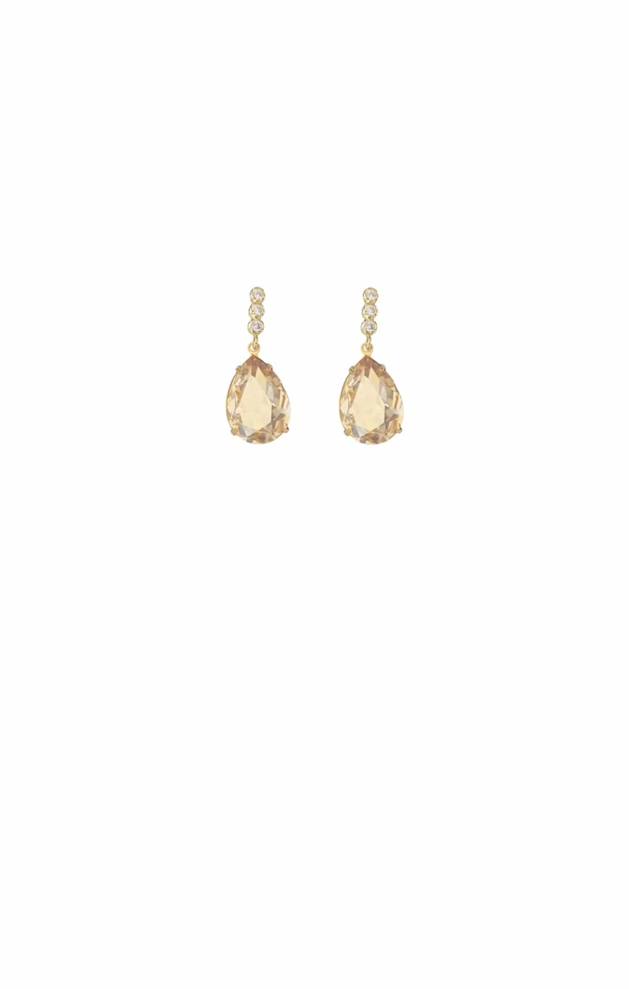 ESTELLE DROP EARRINGS IN CHAMPAGNE