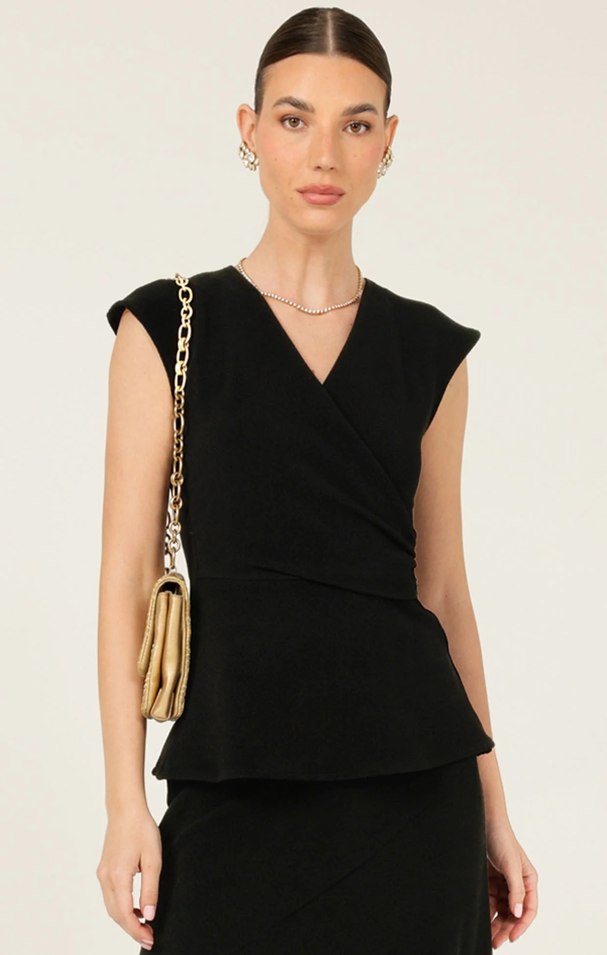 FAUX WRAP PEPLUM TOP - Image 2