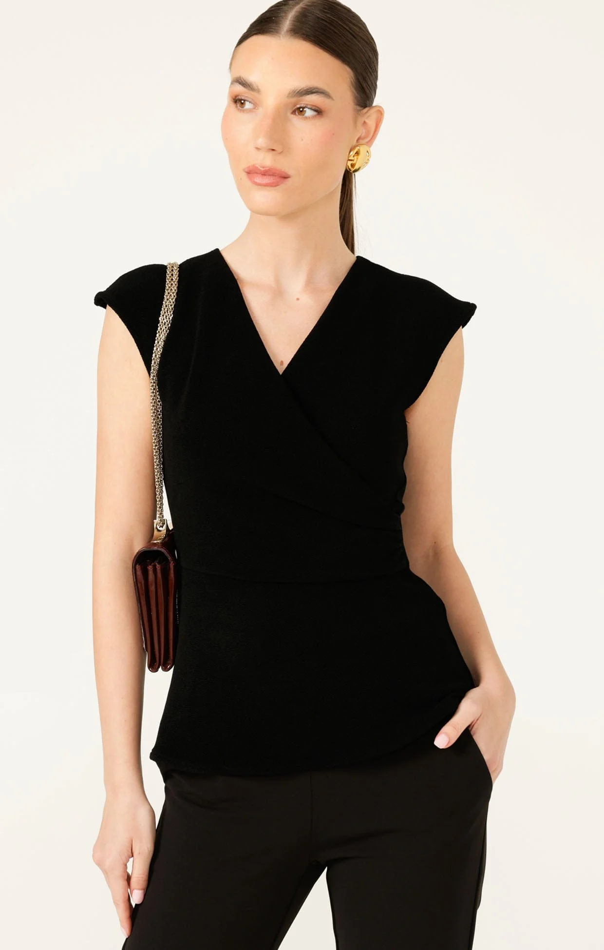 FAUX WRAP PEPLUM TOP - Image 5