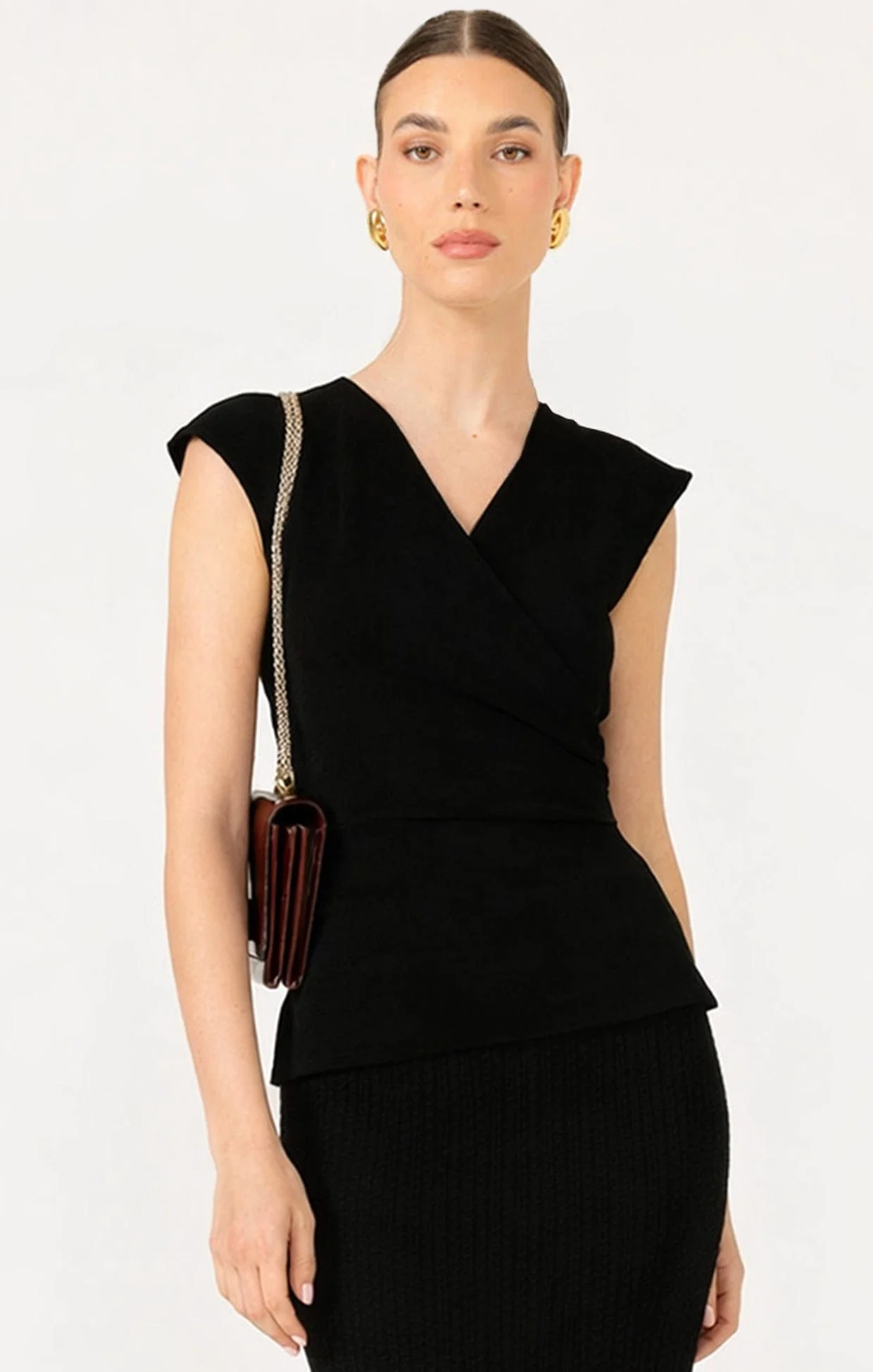 FAUX WRAP PEPLUM TOP - Image 7