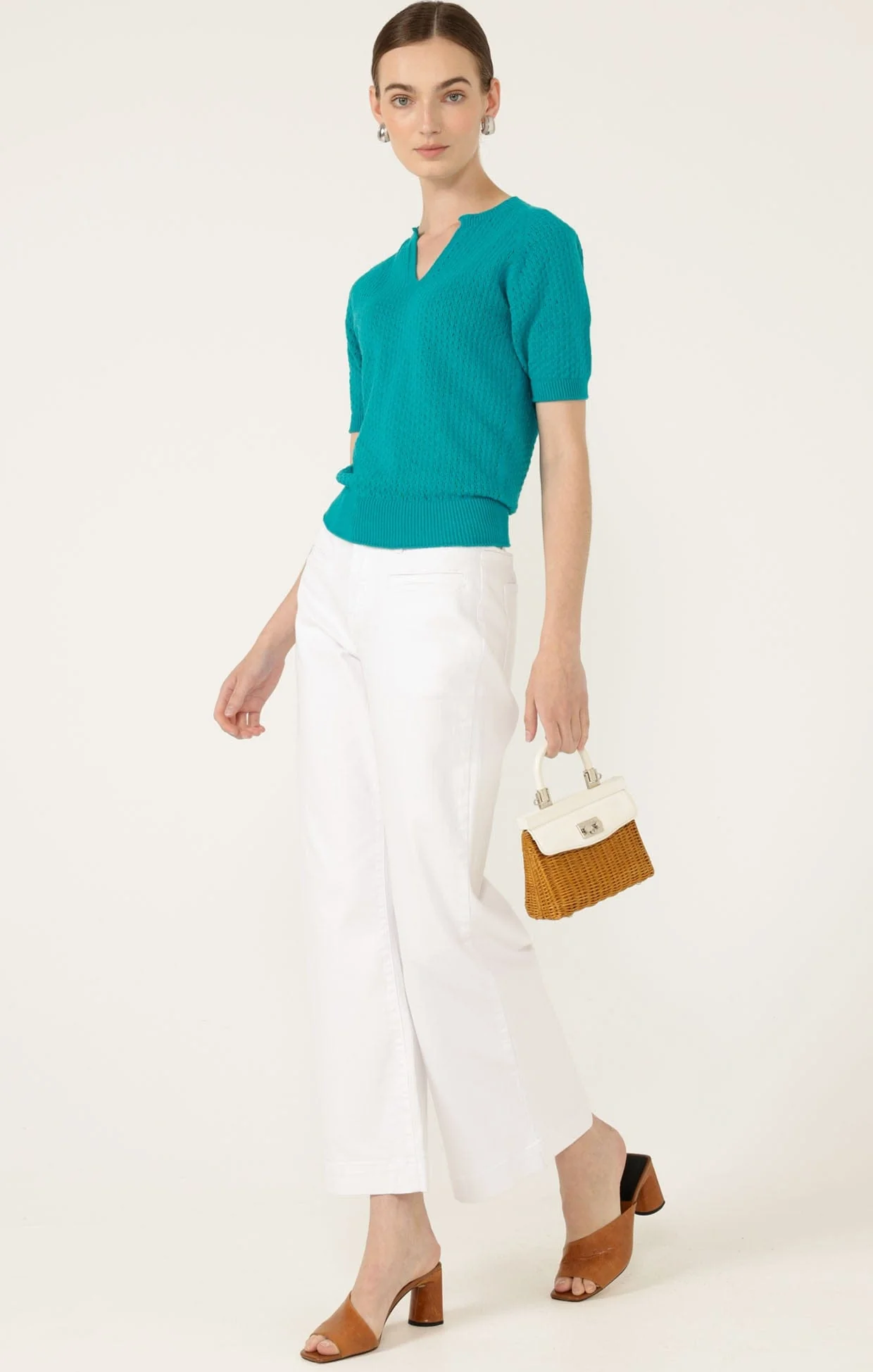 FREYA WIDE LEG JEAN IN WHITE - Image 5