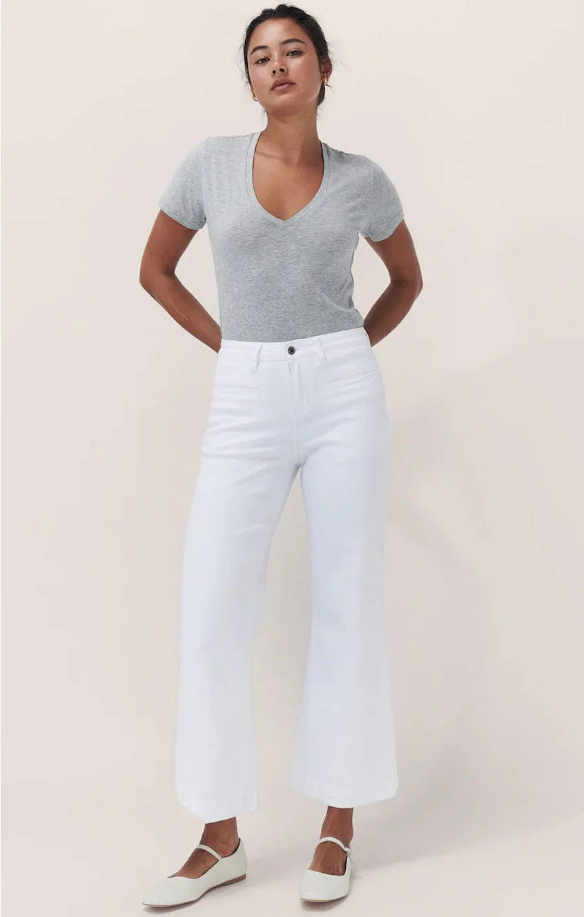 FREYA WIDE LEG JEAN IN WHITE - Image 6