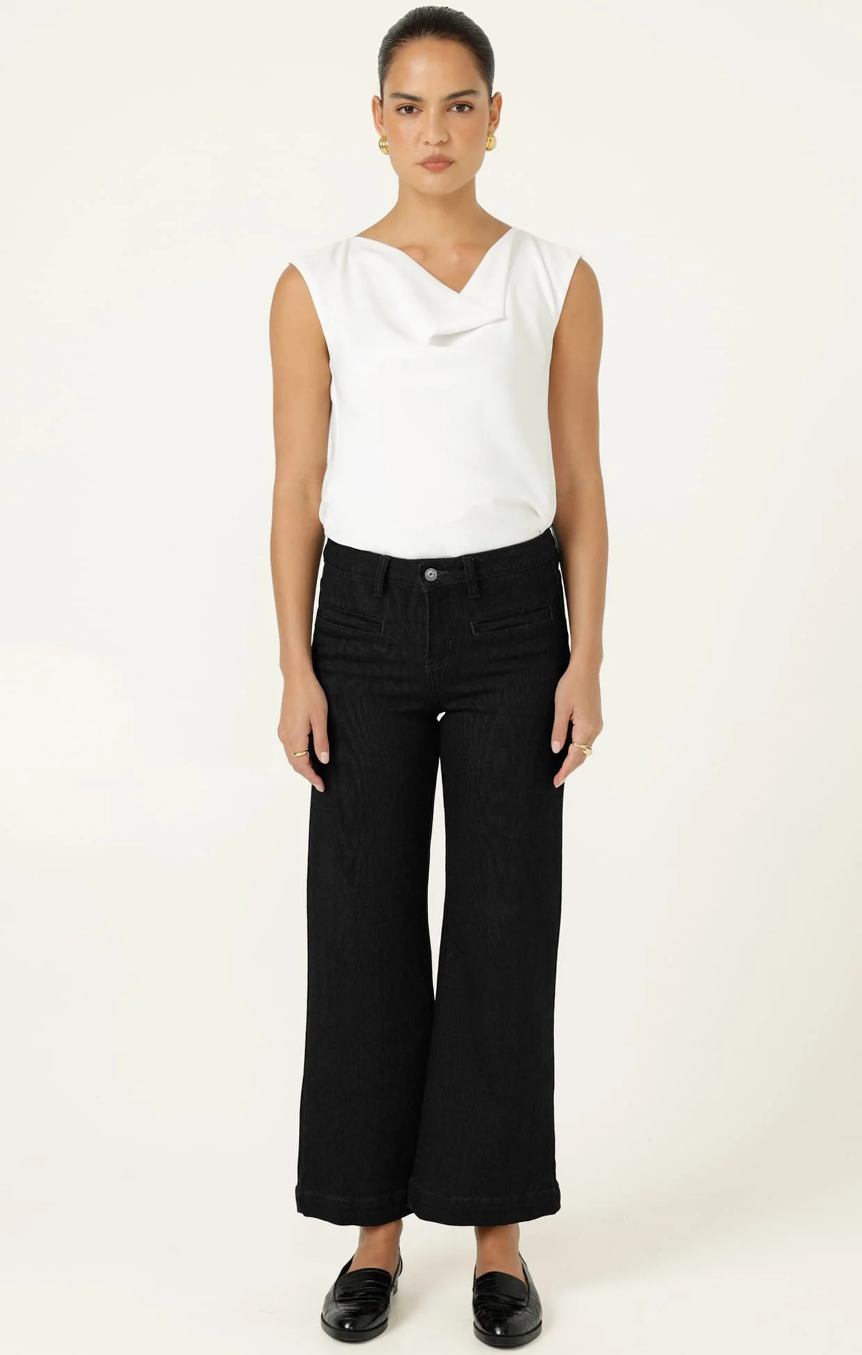 FREYA WIDE LEG JEAN IN BLACK - Image 5