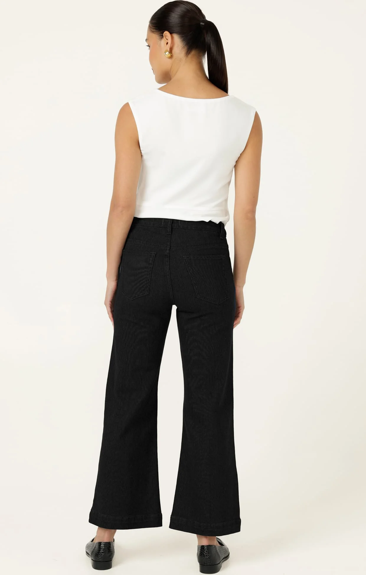 FREYA WIDE LEG JEAN IN BLACK - Image 8