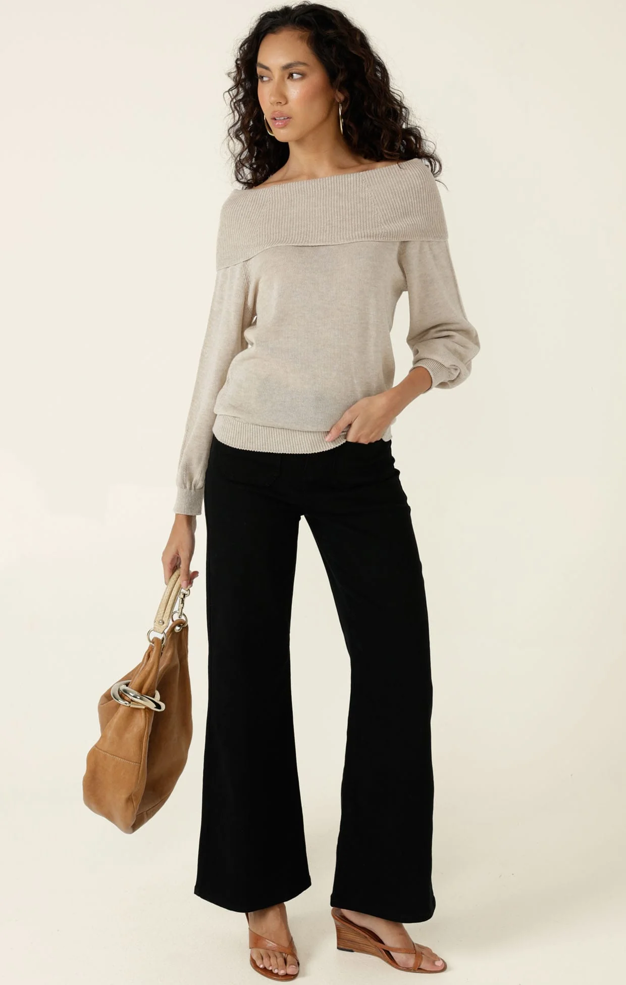 HARPER WIDE LEG JEAN IN BLACK