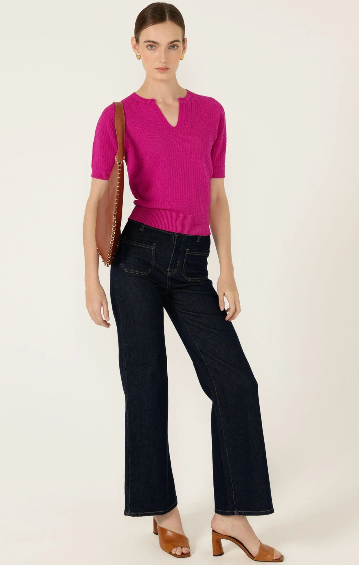 HARPER WIDE LEG JEAN IN INDIGO - Image 3