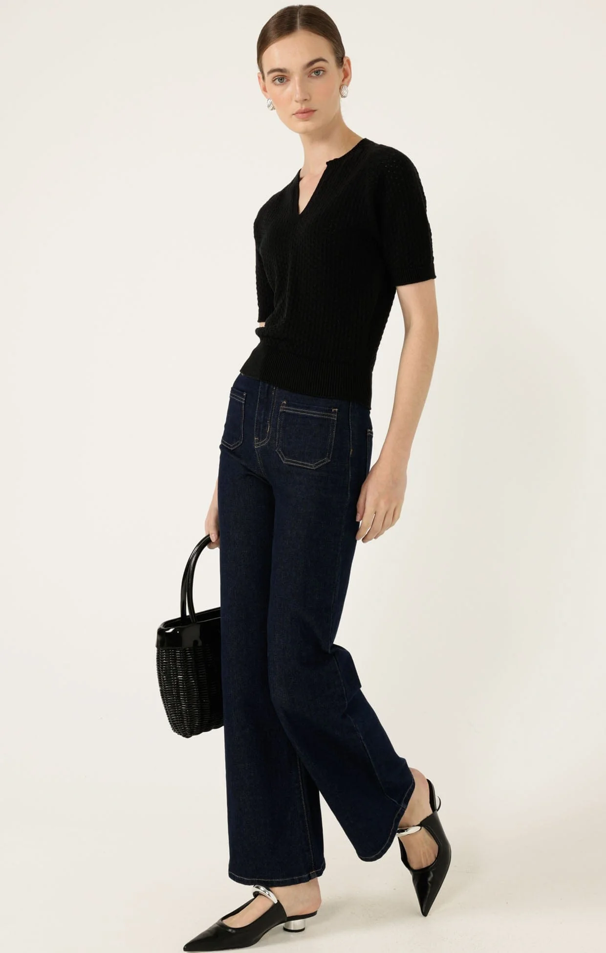 HARPER WIDE LEG JEAN IN INDIGO - Image 4