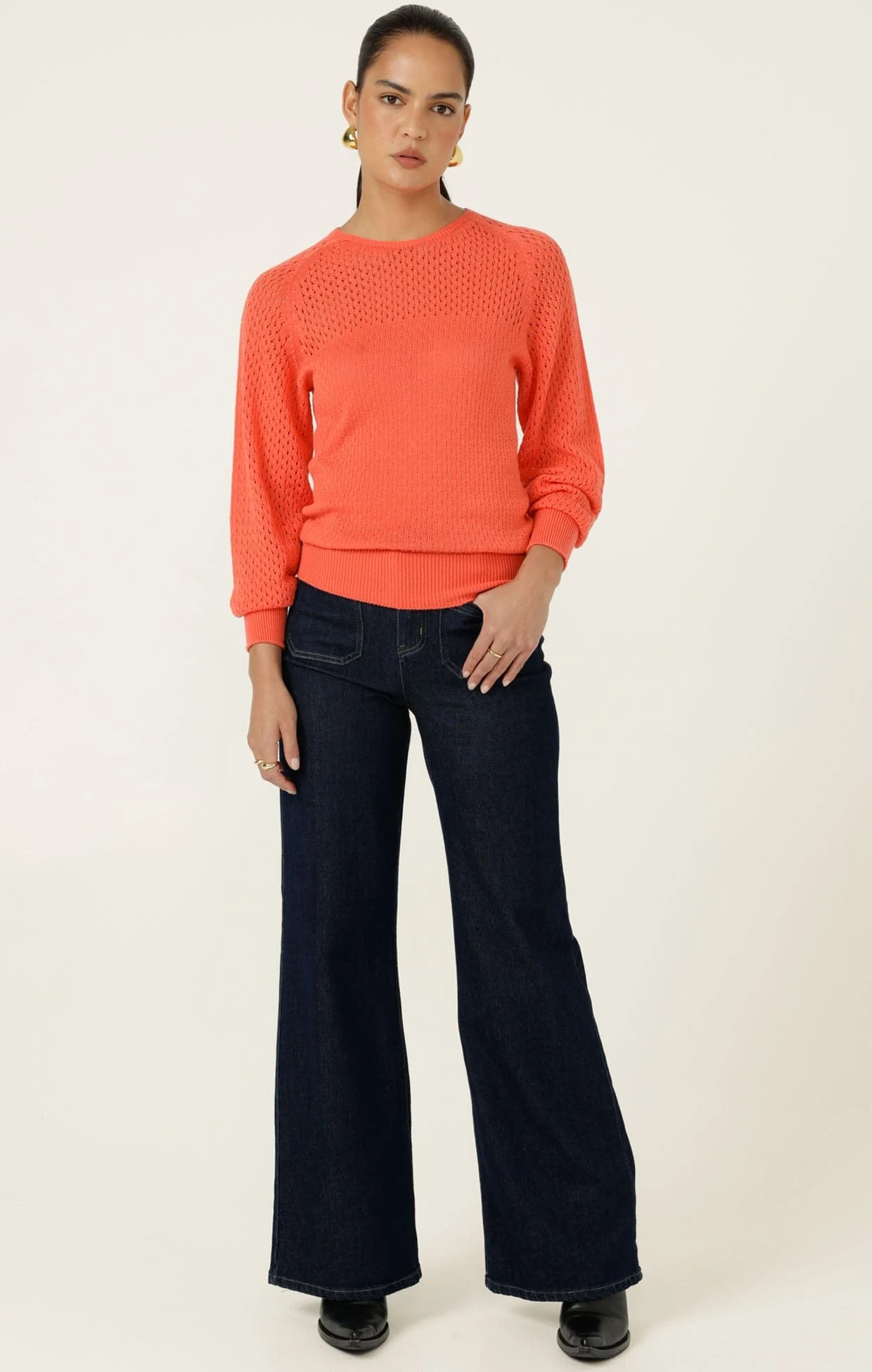 HARPER WIDE LEG JEAN IN INDIGO - Image 5