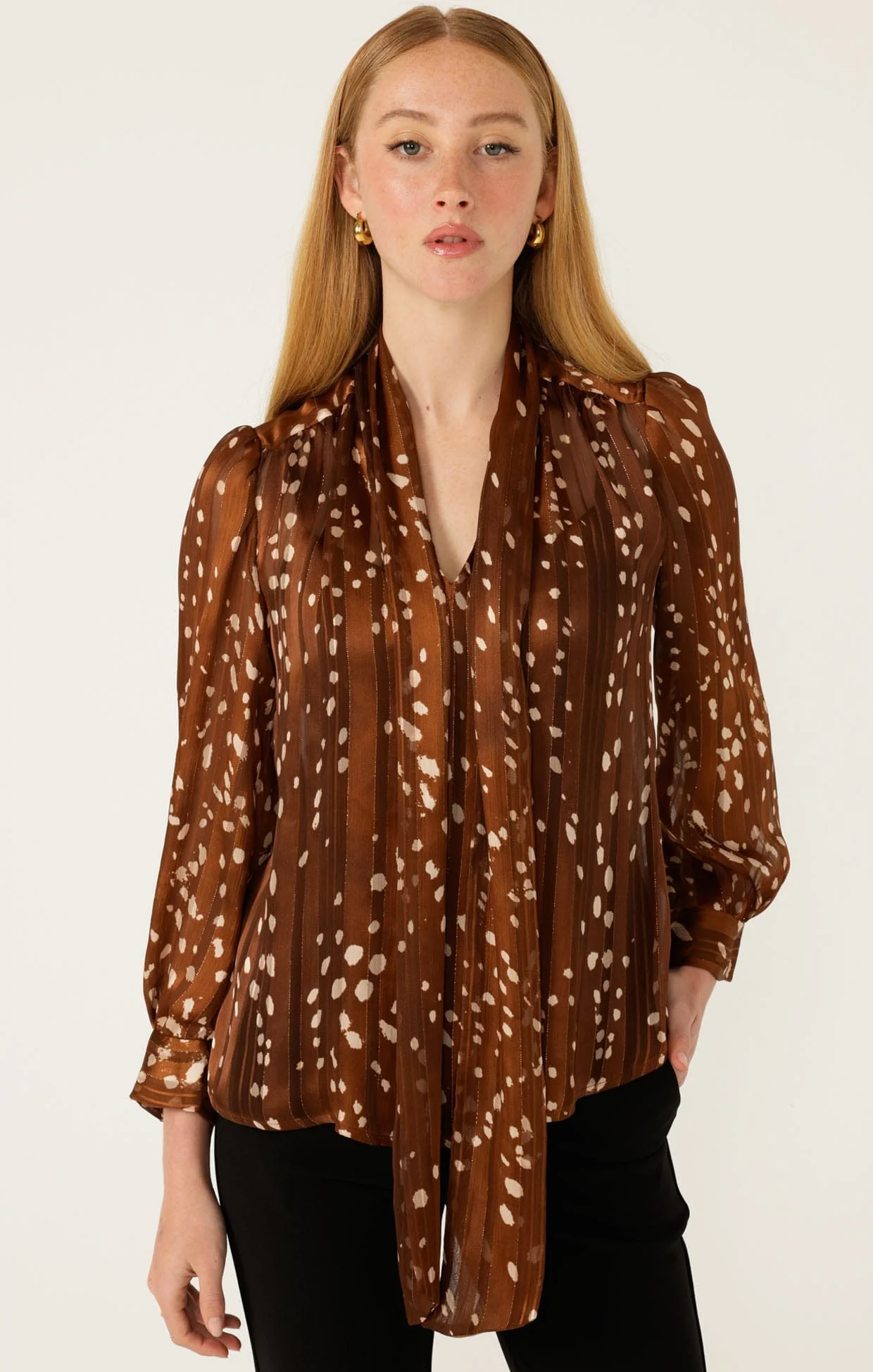 HAZEL TIE FRONT BLOUSE - Image 2