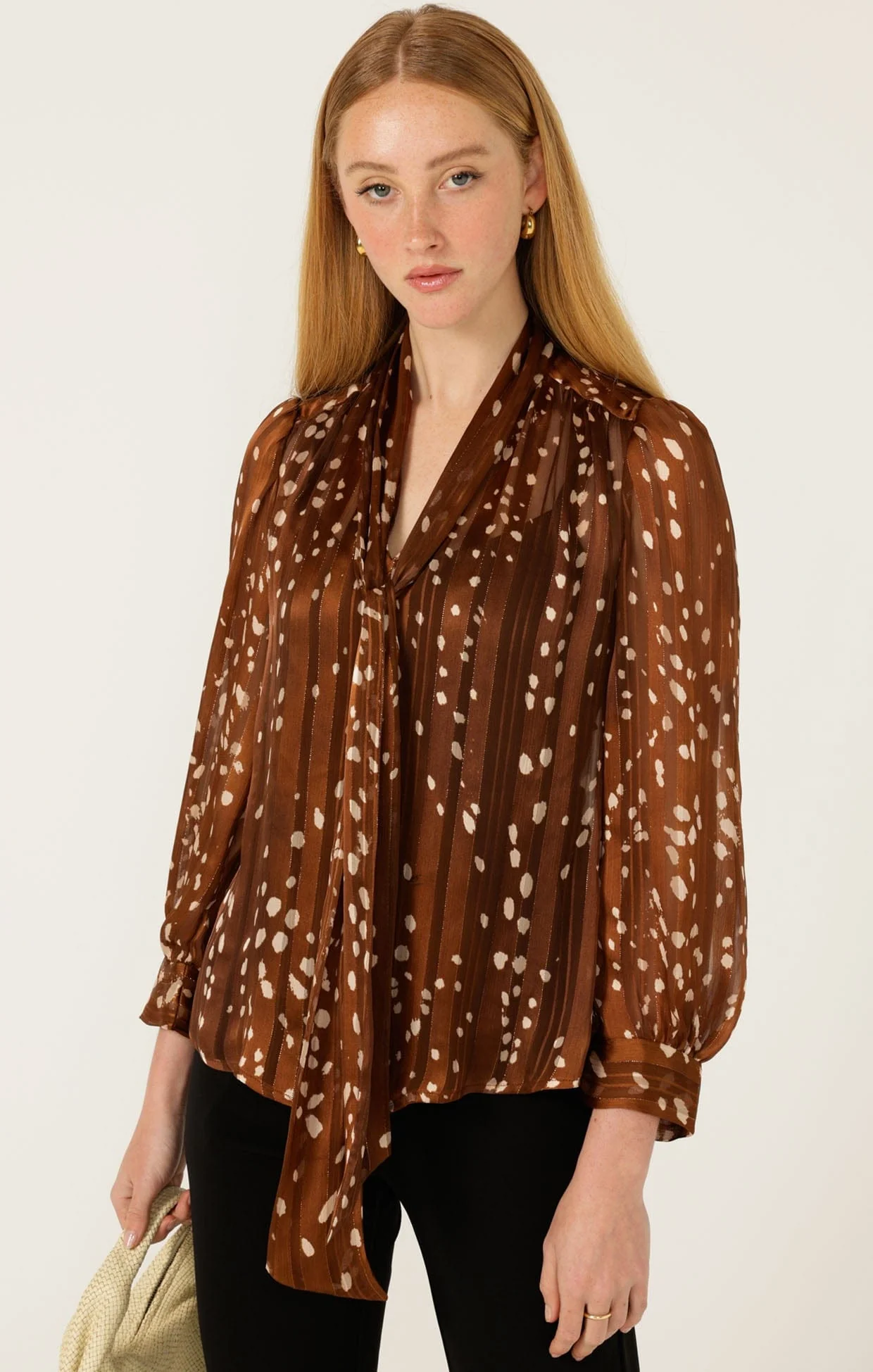 HAZEL TIE FRONT BLOUSE - Image 3