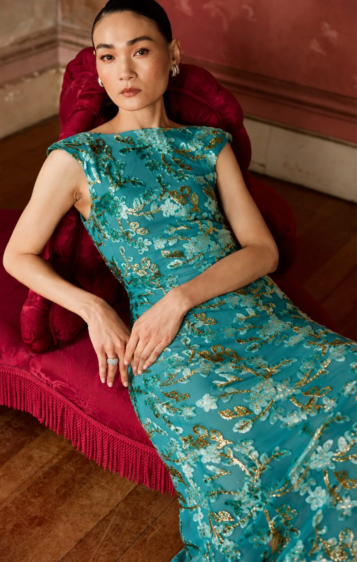 HEAVENLY HEIGHTS MAXI DRESS IN TURQUOISE - Image 5