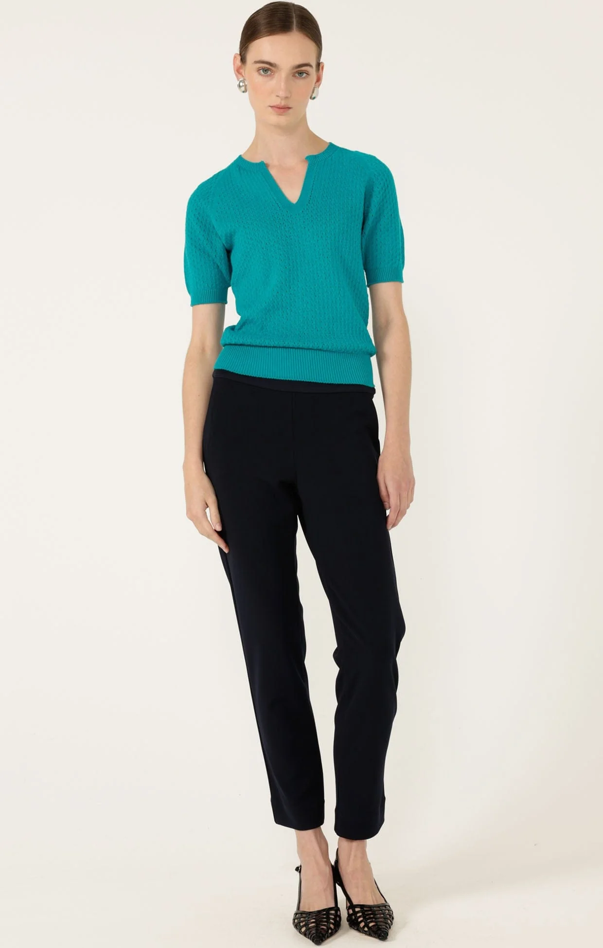 TAPERED LEG PANT IN NAVY - Image 5