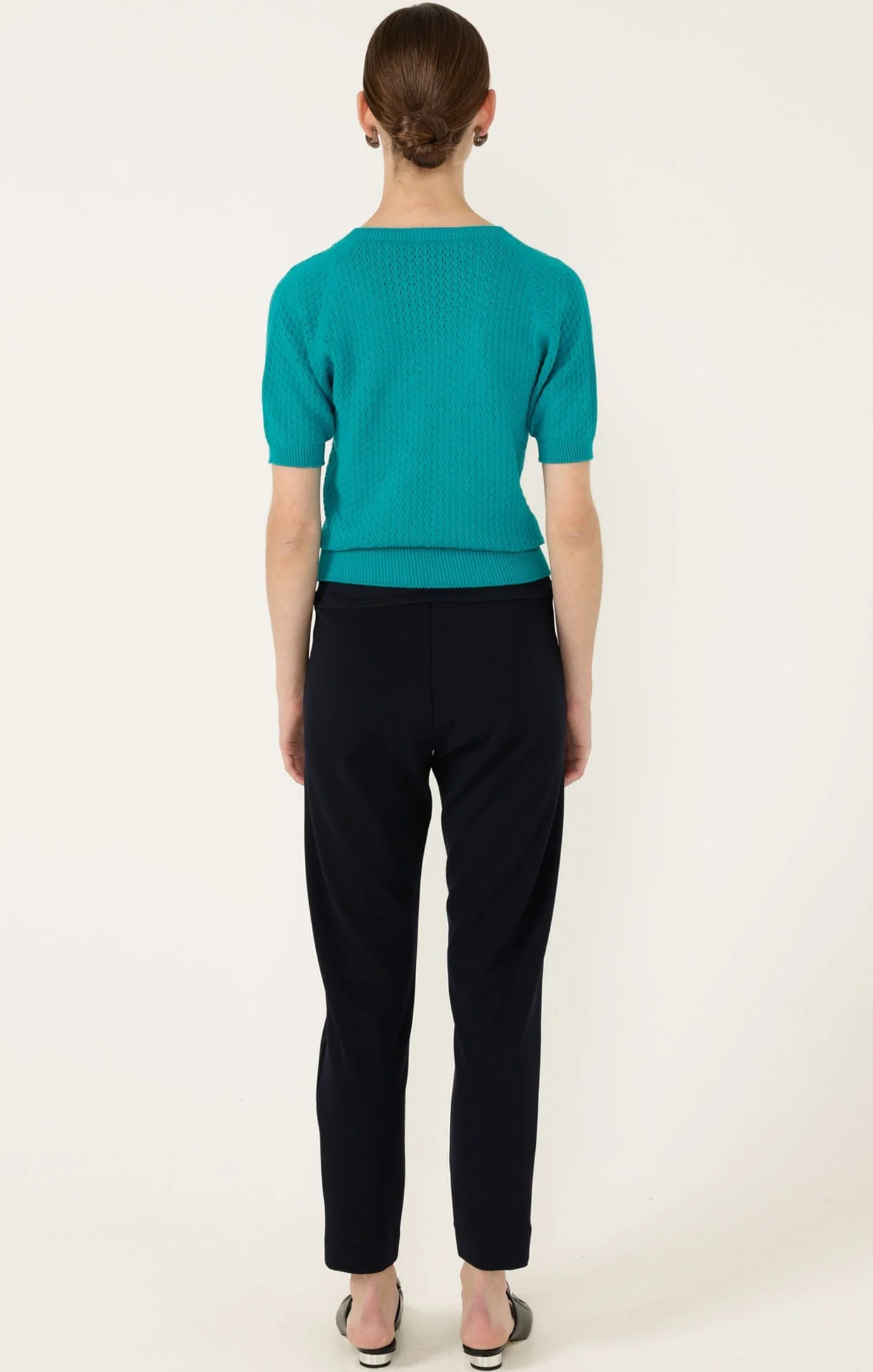 HENLEY KNIT TOP IN SEA GREEN - Image 7