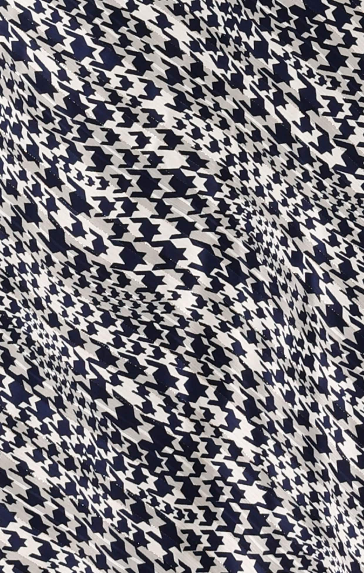 HERRINGBONE DRESS IN NAVY WHITE CHECK - Image 10