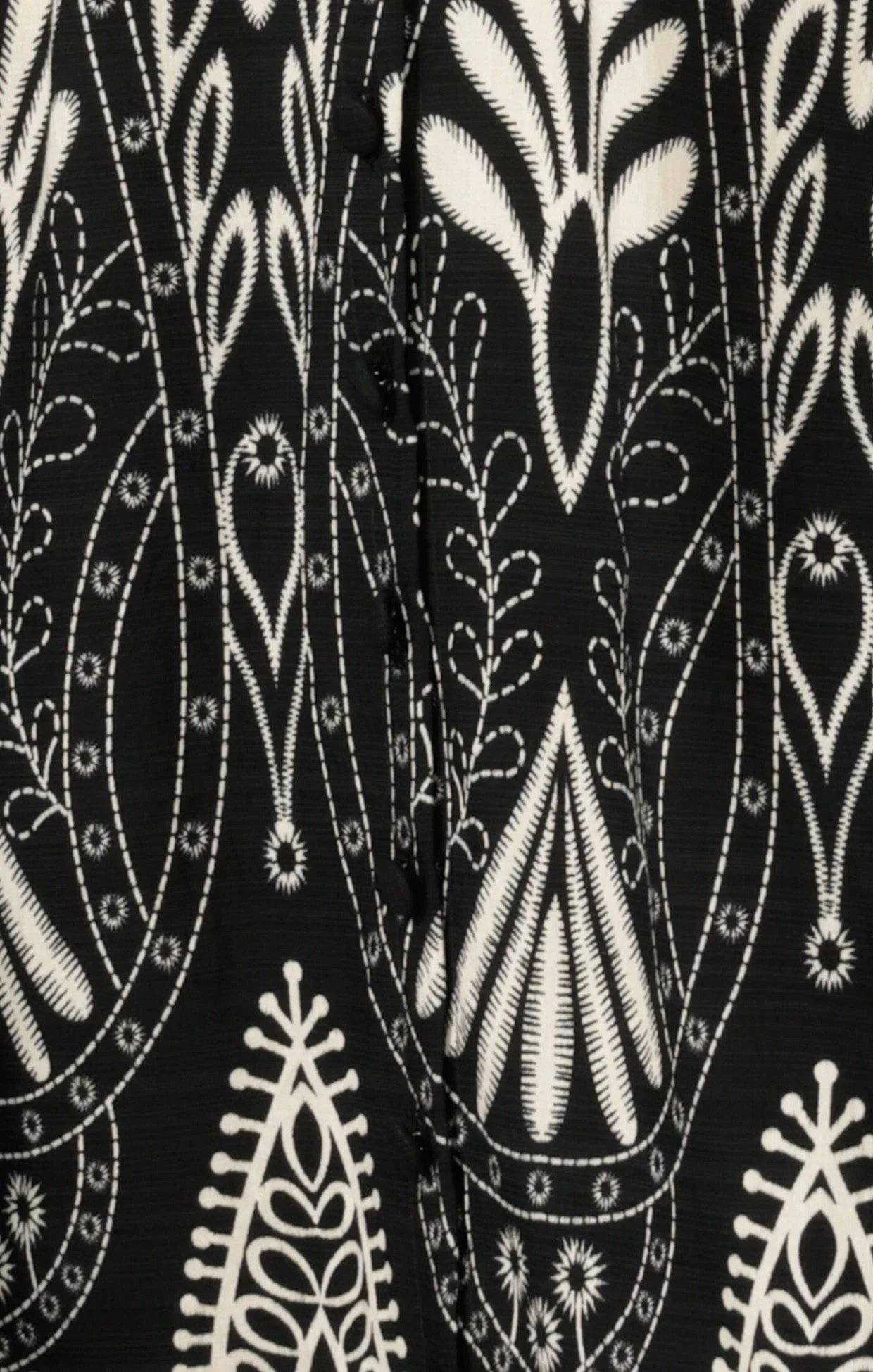 INDIE SHIRTMAKER DRESS IN BLACK CREAM - Image 9