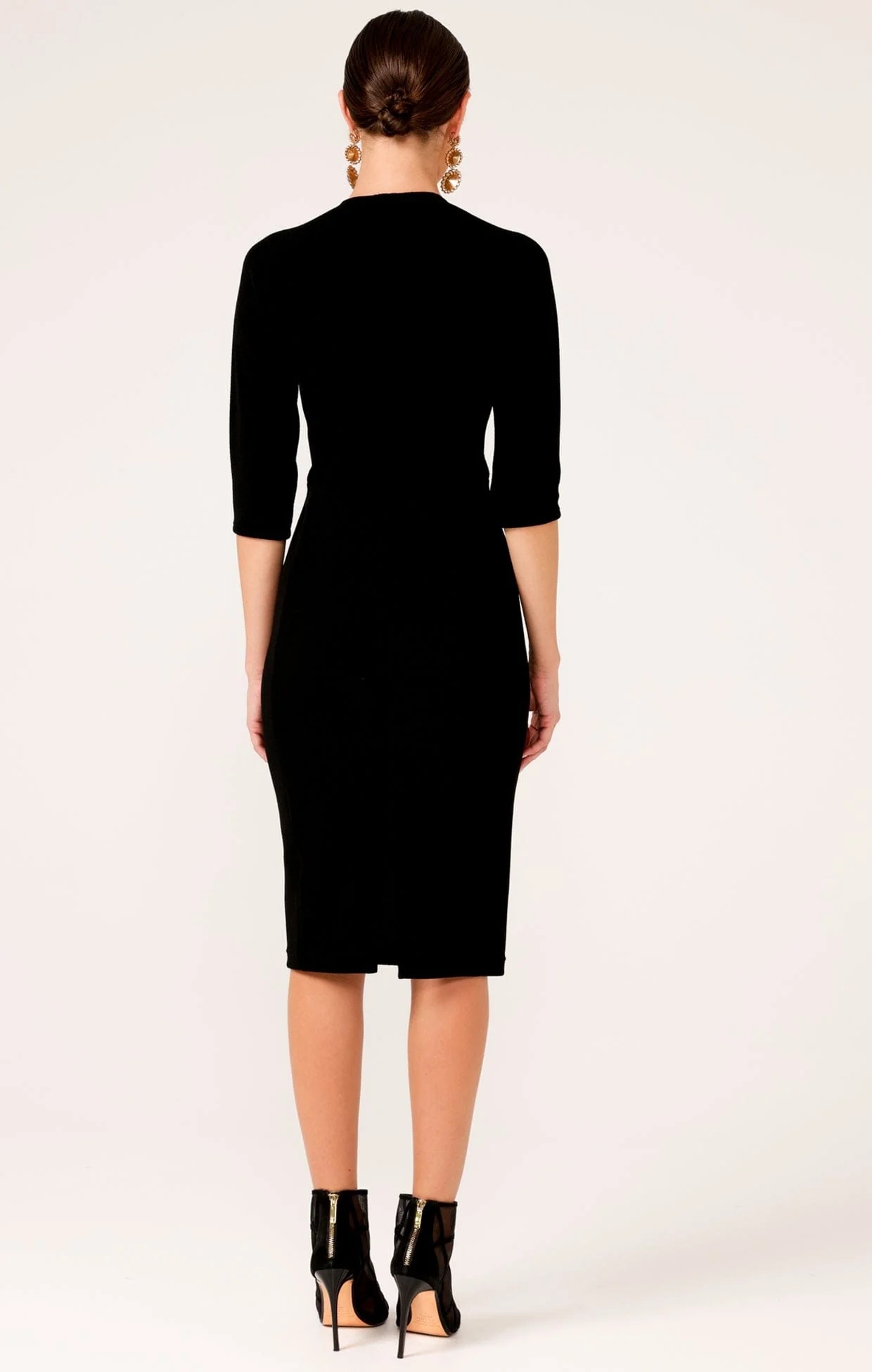 IRIS DRESS 3/4 SLEEVE IN BLACK - Image 8