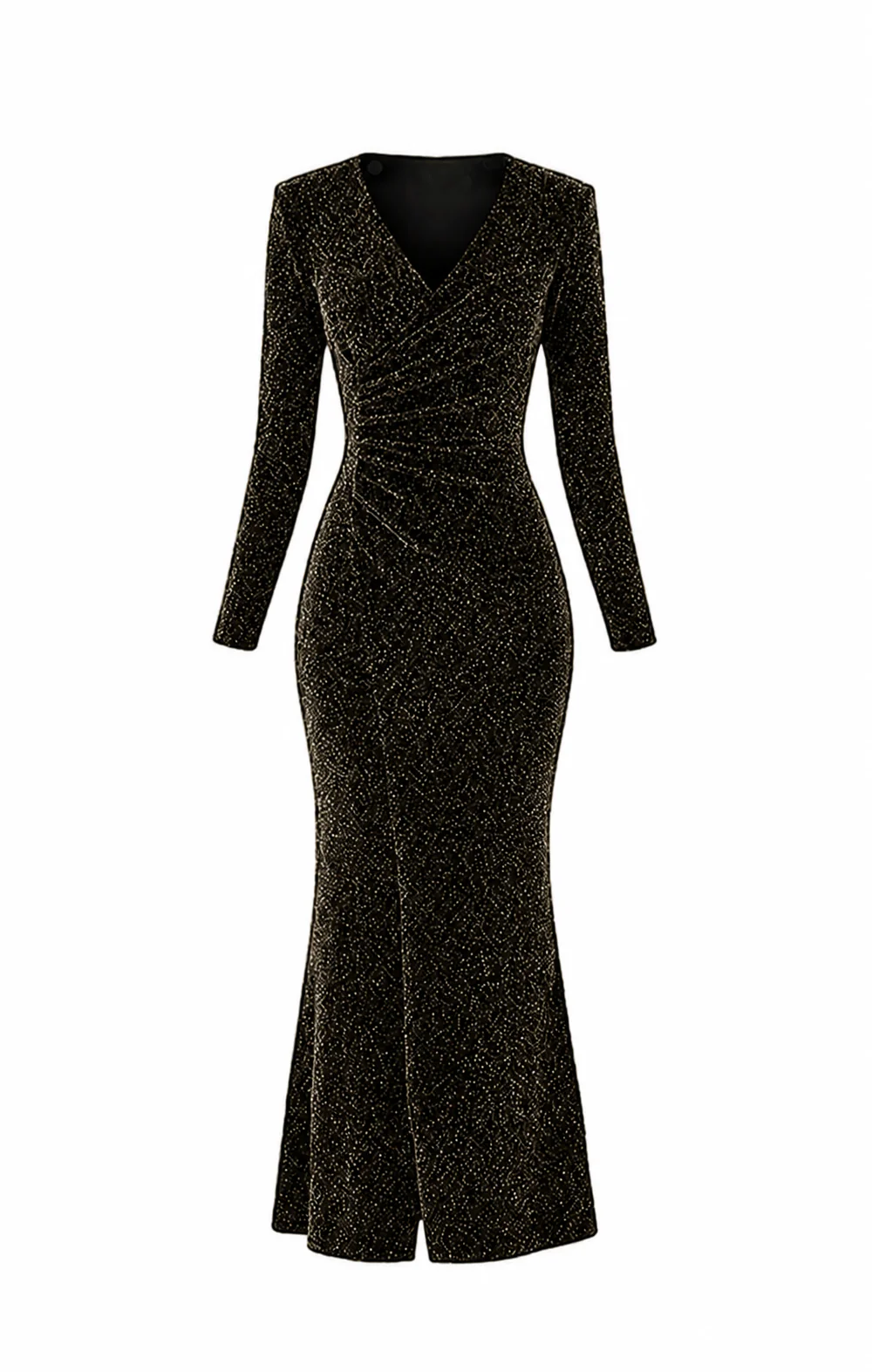 LENORA MAXI DRESS IN BLACK GOLD - Image 11