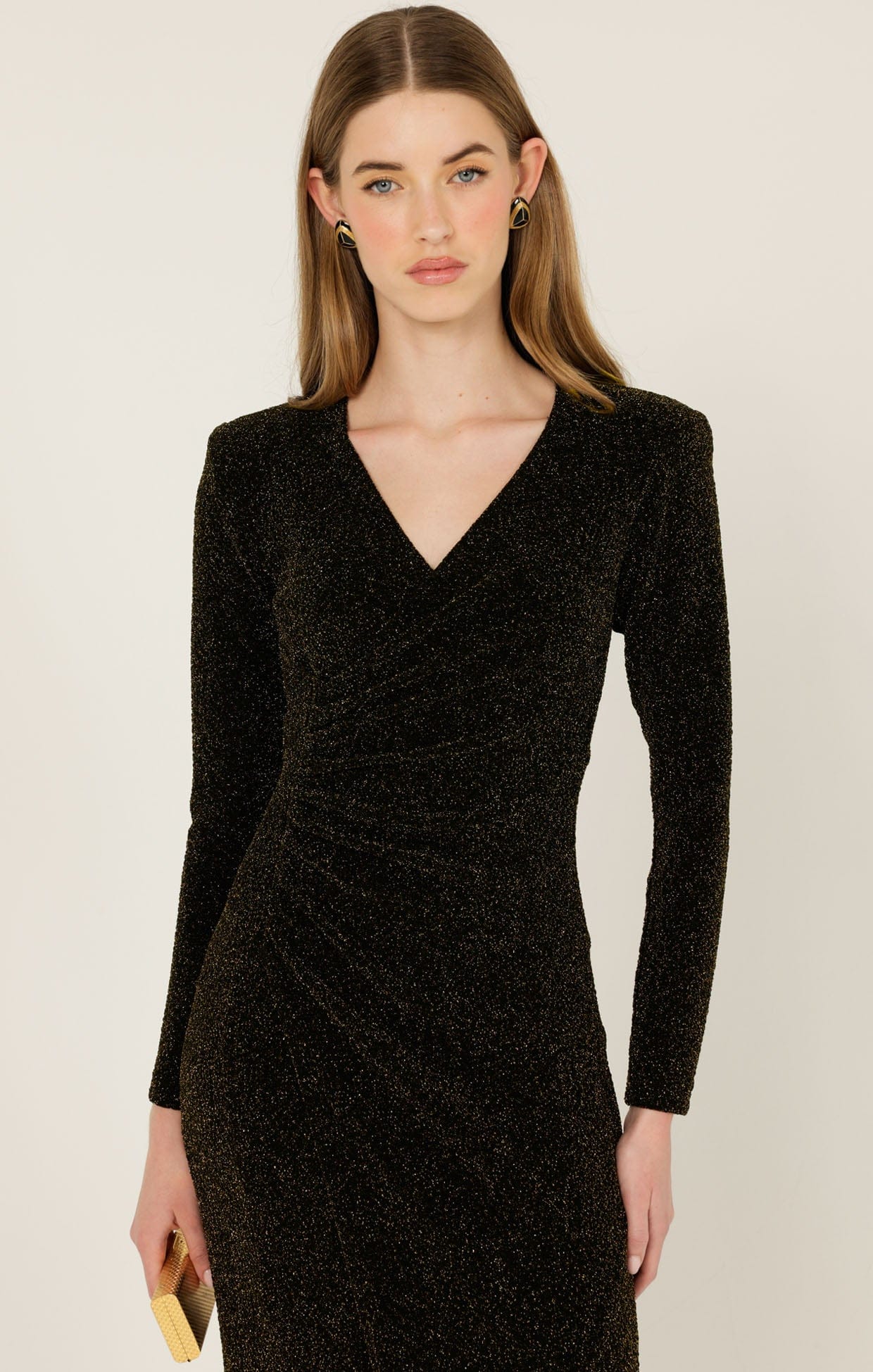 LENORA MAXI DRESS IN BLACK GOLD - Image 6