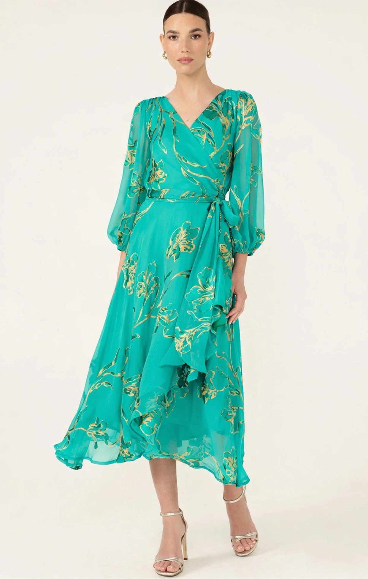 LORELEI WRAP MIDI DRESS - Image 3