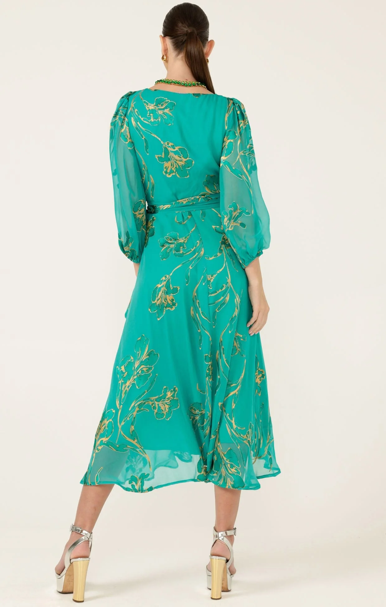 LORELEI WRAP MIDI DRESS - Image 8