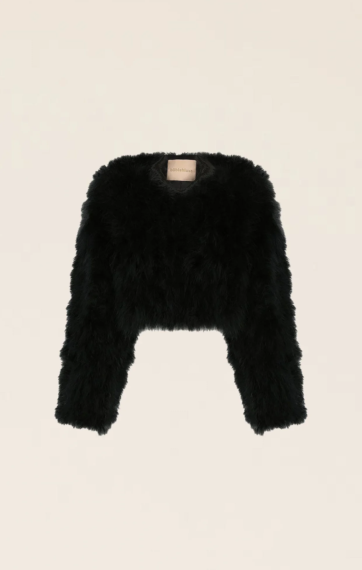 LUXE FEATHER JACKET IN BLACK - Image 10