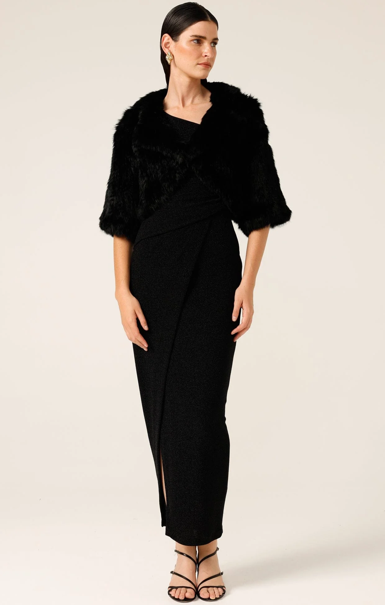 LUXE FUR BOLERO IN BLACK - Image 5
