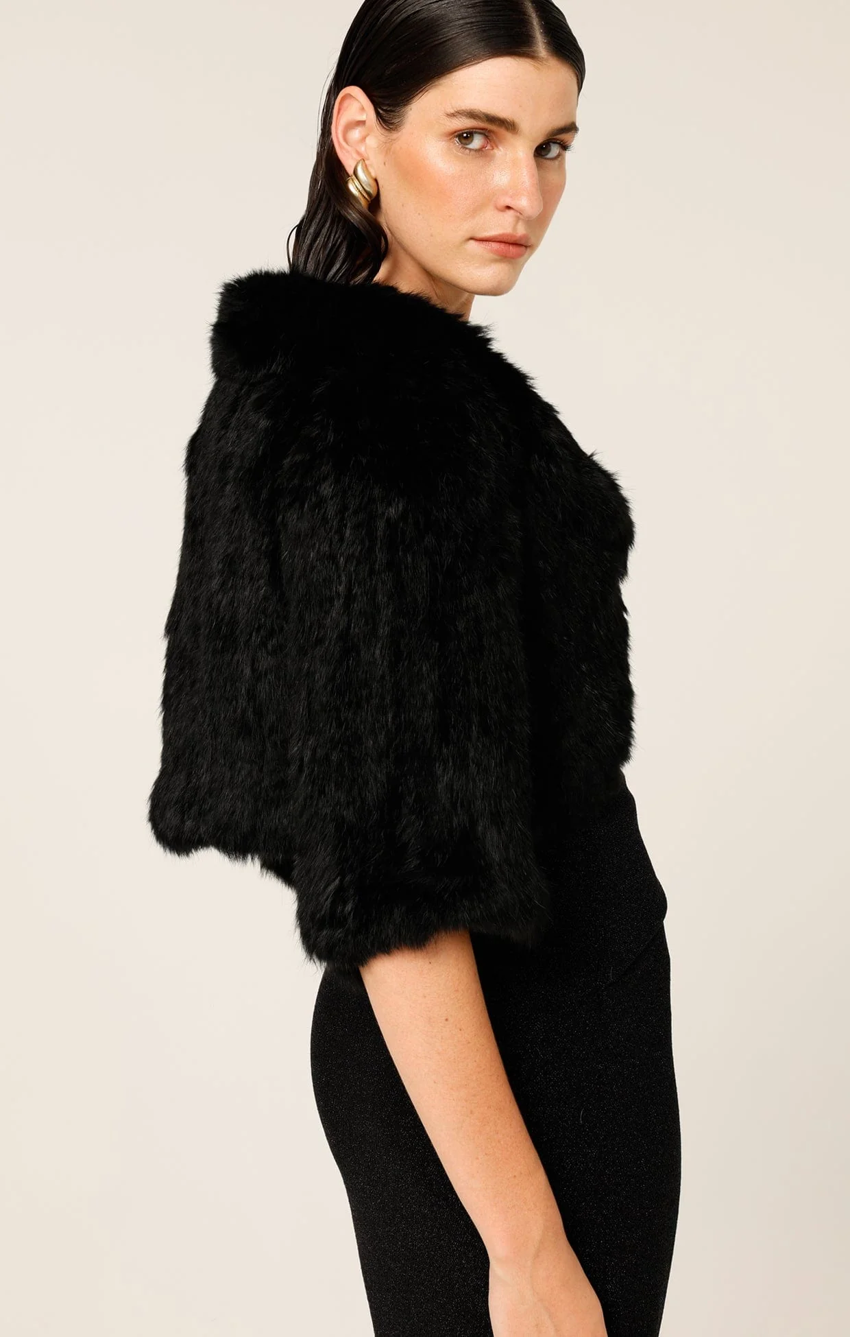 LUXE FUR BOLERO IN BLACK - Image 7