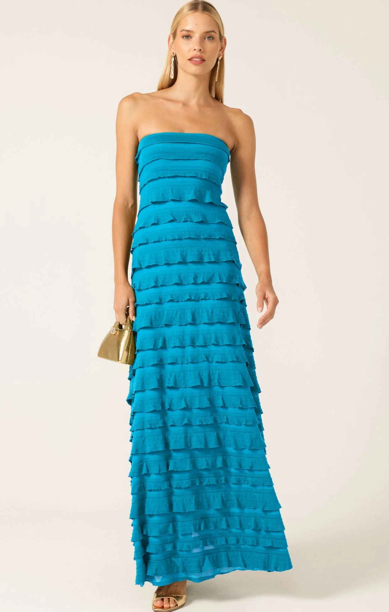 MADDISON DRESS IN AQUA BLUE - Image 7
