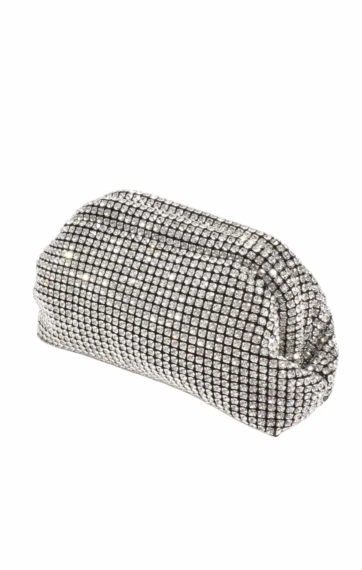 MARISA DIAMANTE CLUTCH BAG IN SILVER - Image 2
