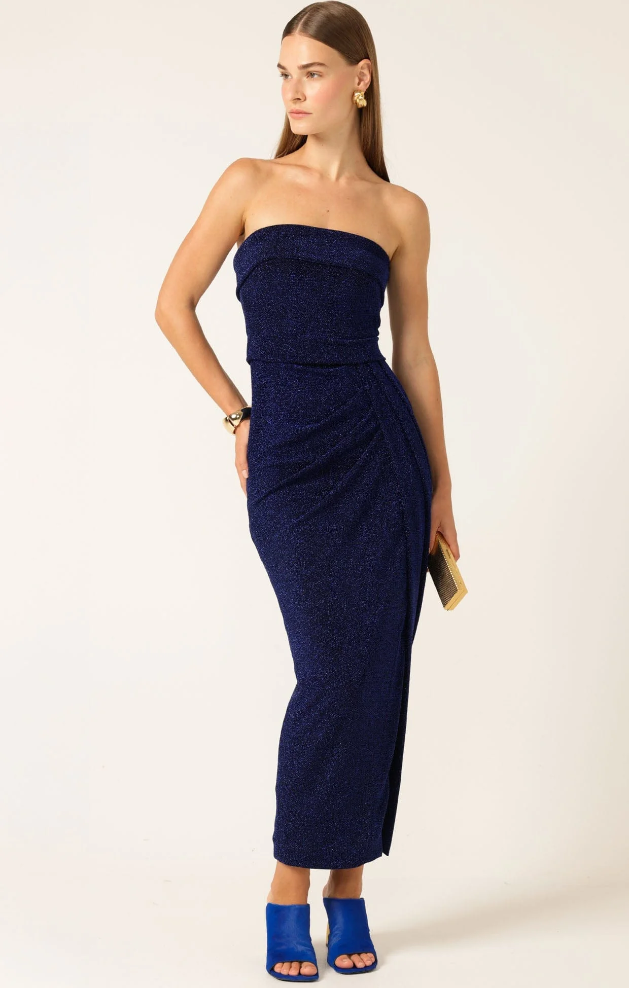 MERLE STRAPLESS MAXI DRESS SAPPHIRE - Image 3